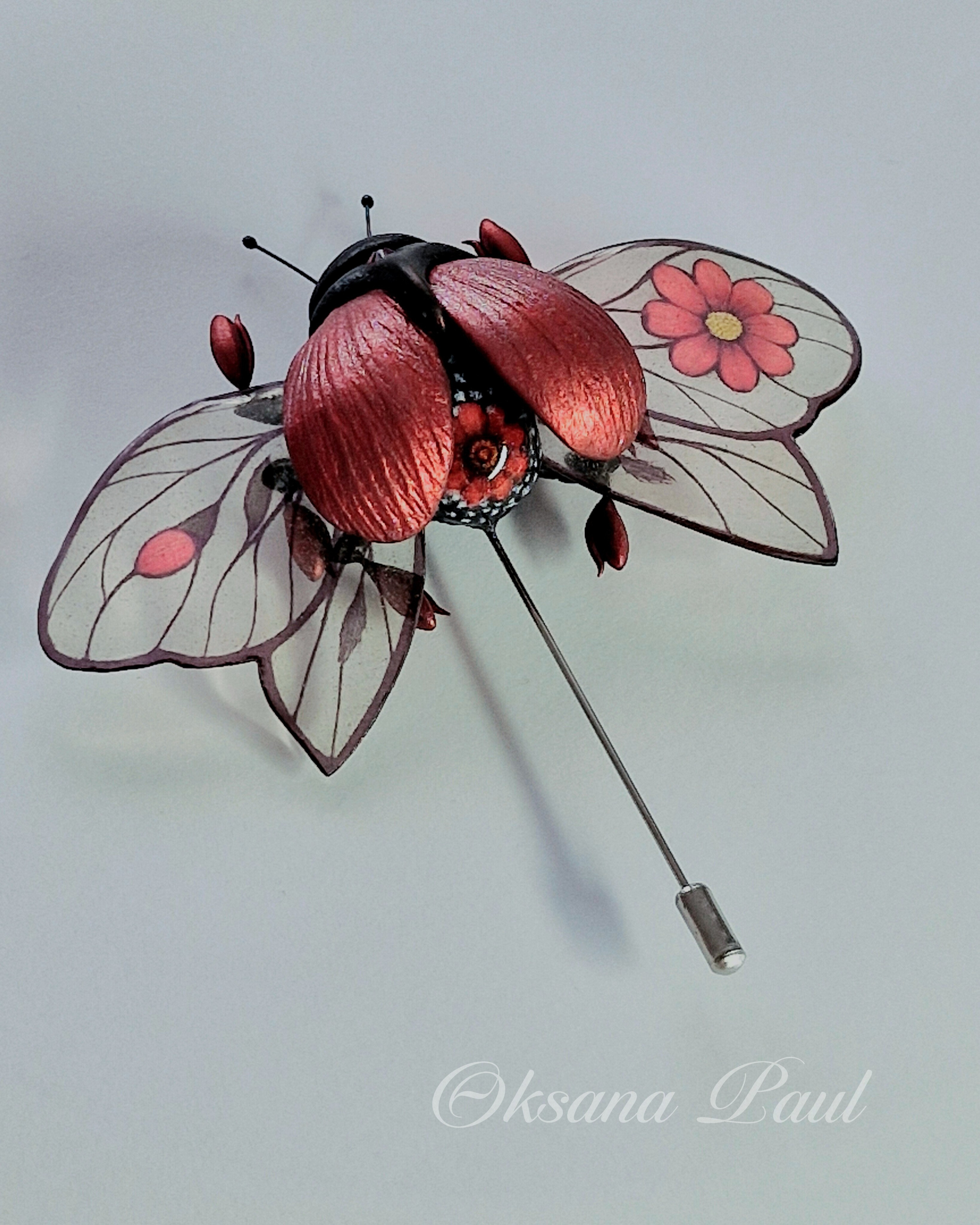 Броши-жуки / Insekten-Broschen ➜. Oksana Paul-Gardinen-Design Oksana Paul ✧ Art of Gardinen & Textile Design ✧ Polymer Clay Art & Handmade Creatures