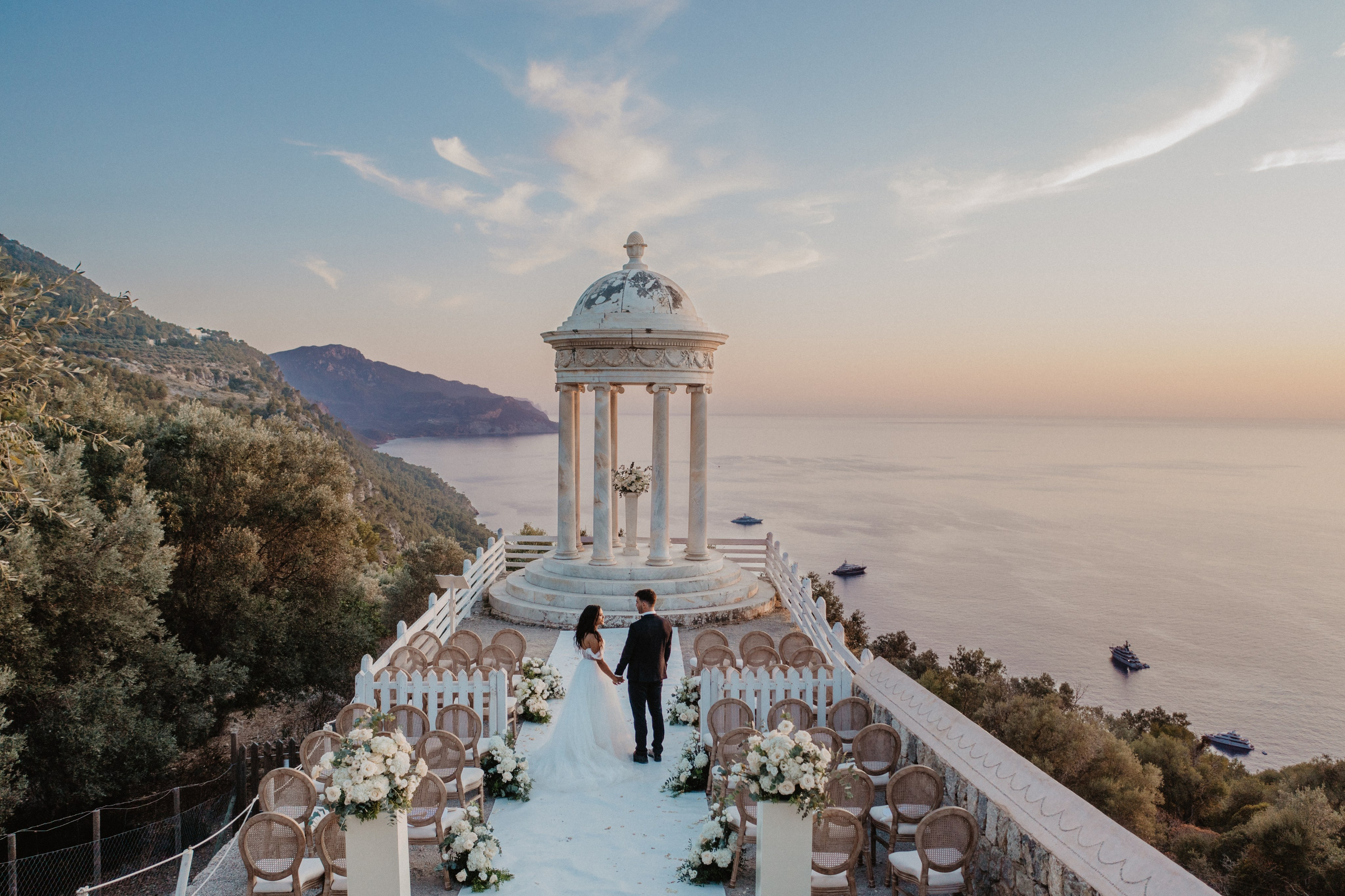 Wedding Ceremony in Son Marroig with Floriane et Timothee. Wedding Celebrant in Mallorca Iban Collin