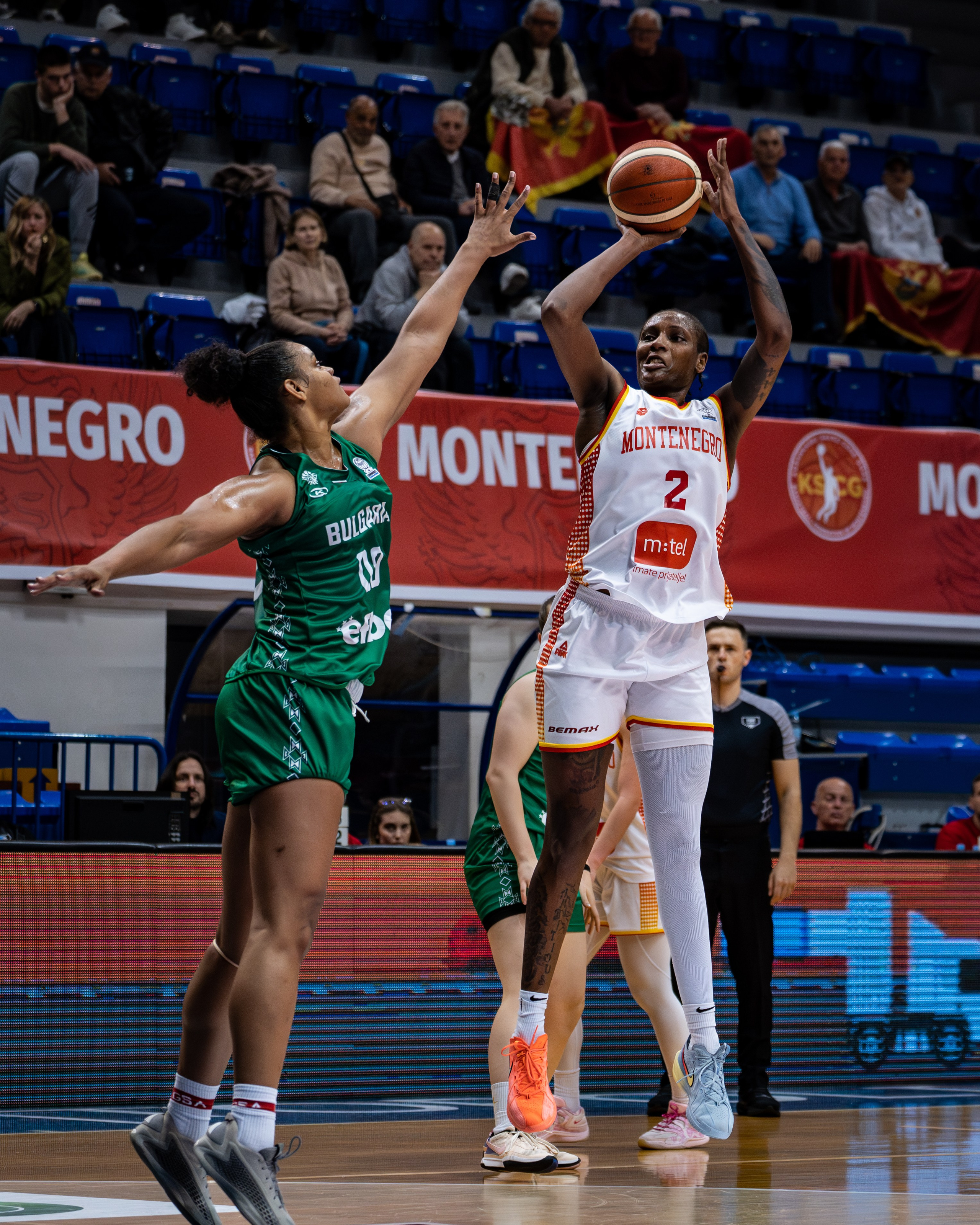 EuroBasket 2027 qualification Montenegro vs Bulgaria. Sports photography