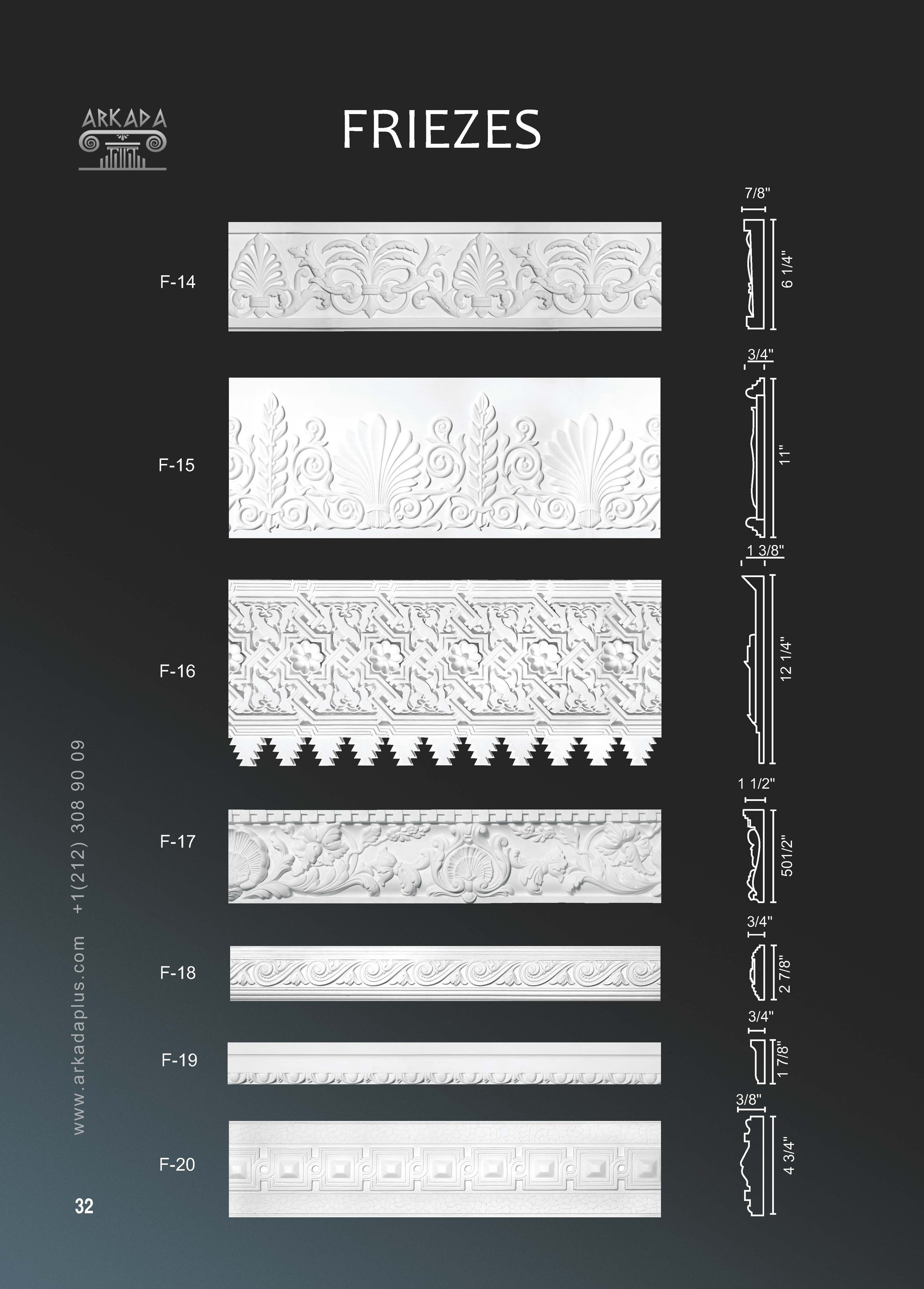 Catalog pages. Plaster molding