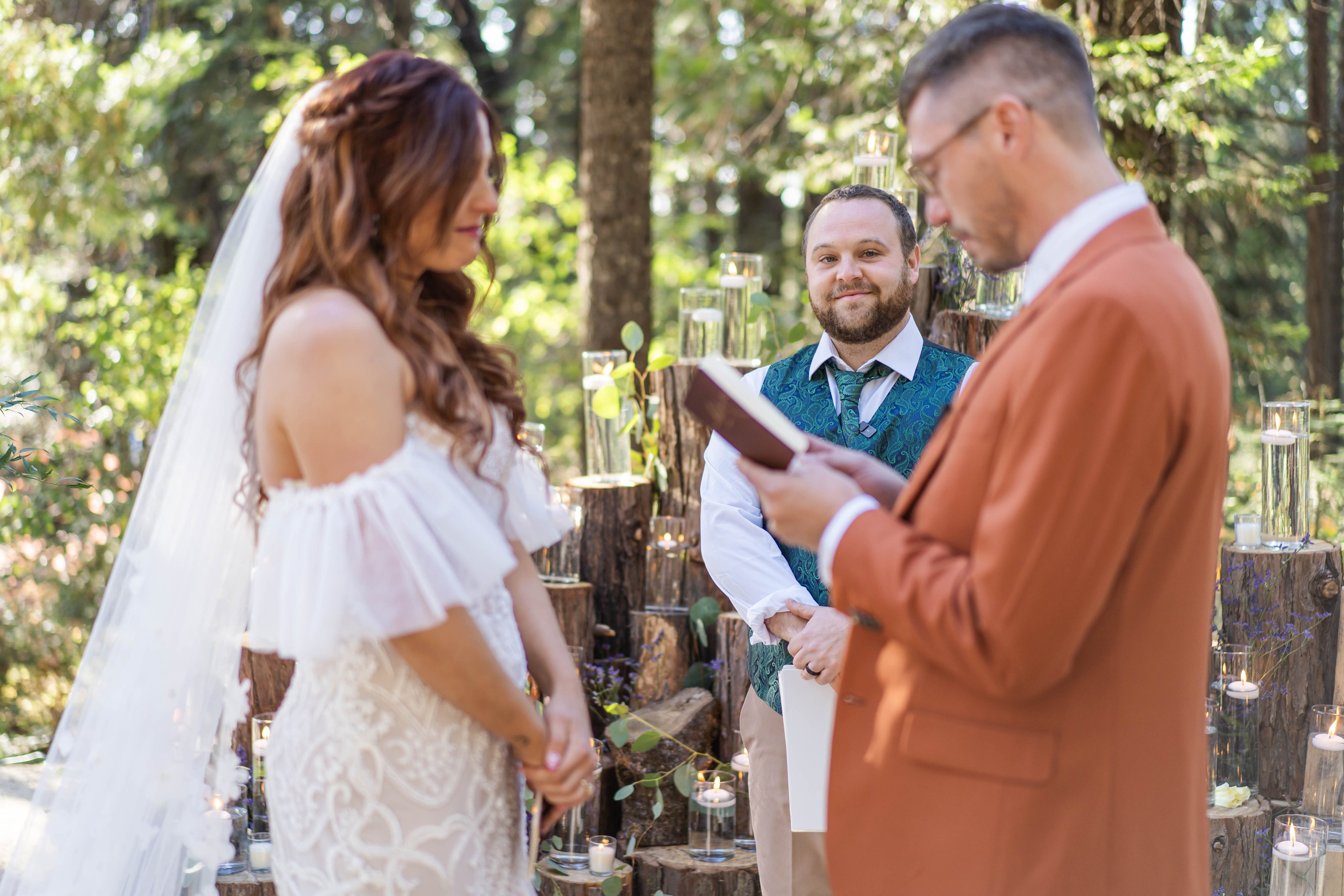 Wedding in forest. Cinematic Wedding & Elopement Photography in Los Angeles | Inspired by Indie Film & Real Life