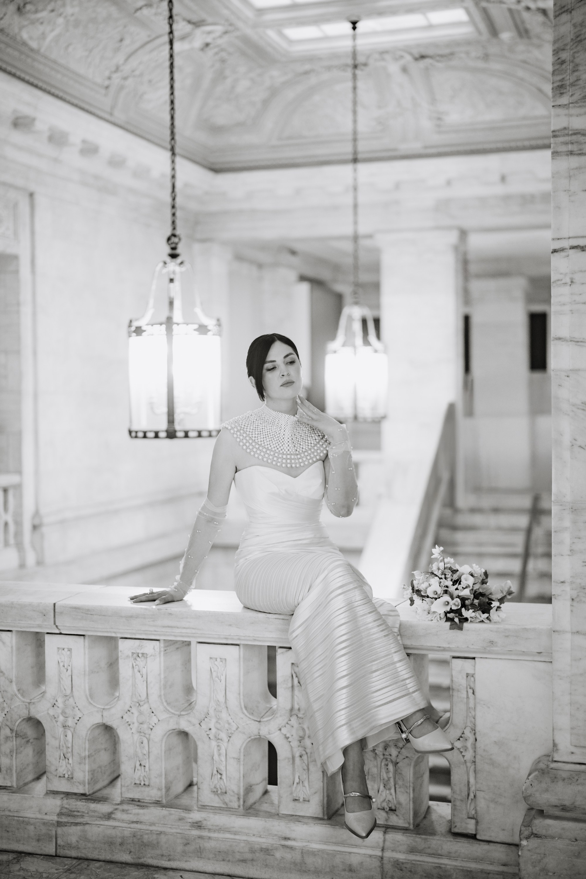 Lily as a bride. Portrait and wedding photographer in New York