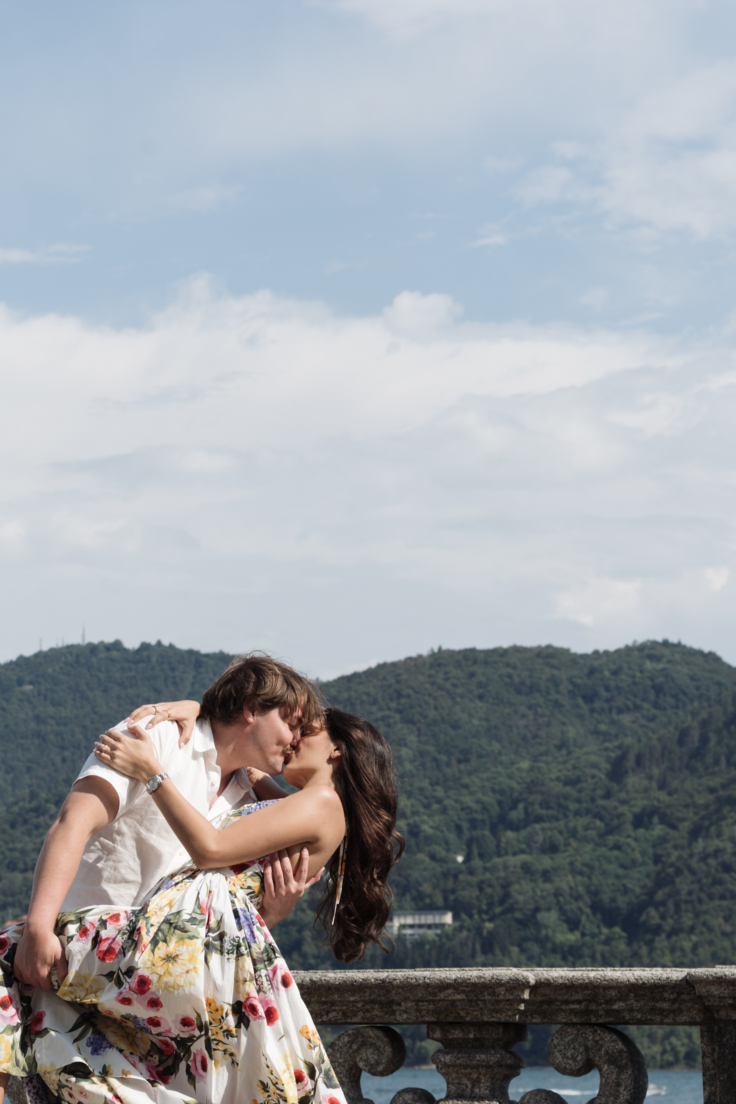 Engagement Photoshoot in Tremezzo. Lake Como Proposal Photographer | Surprise Proposals & Engagements