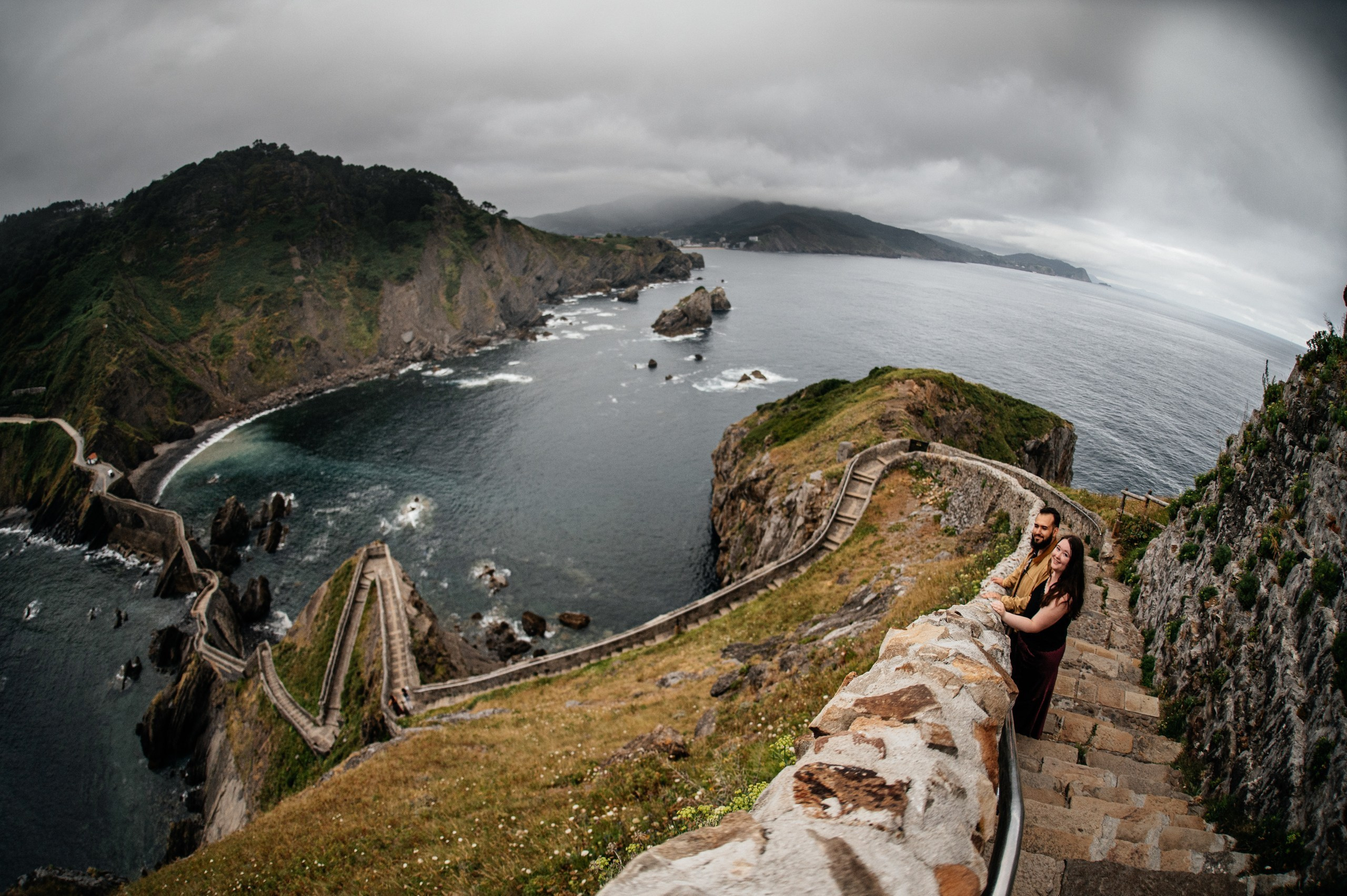 Photographer in Gaztelugatxe dragonstone