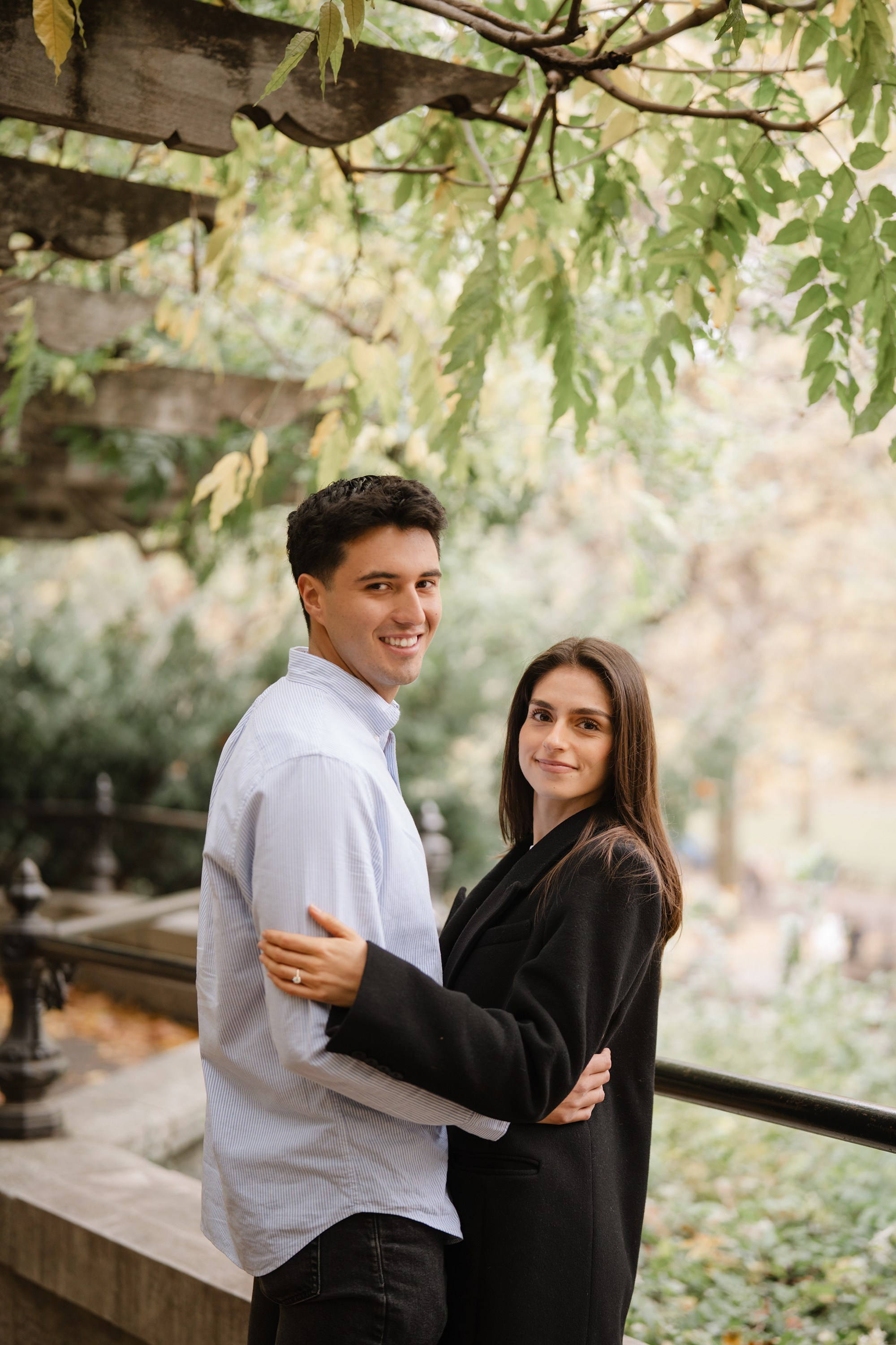 Proposal in Central Park. Fall 2025. Portrait and wedding photographer in New York