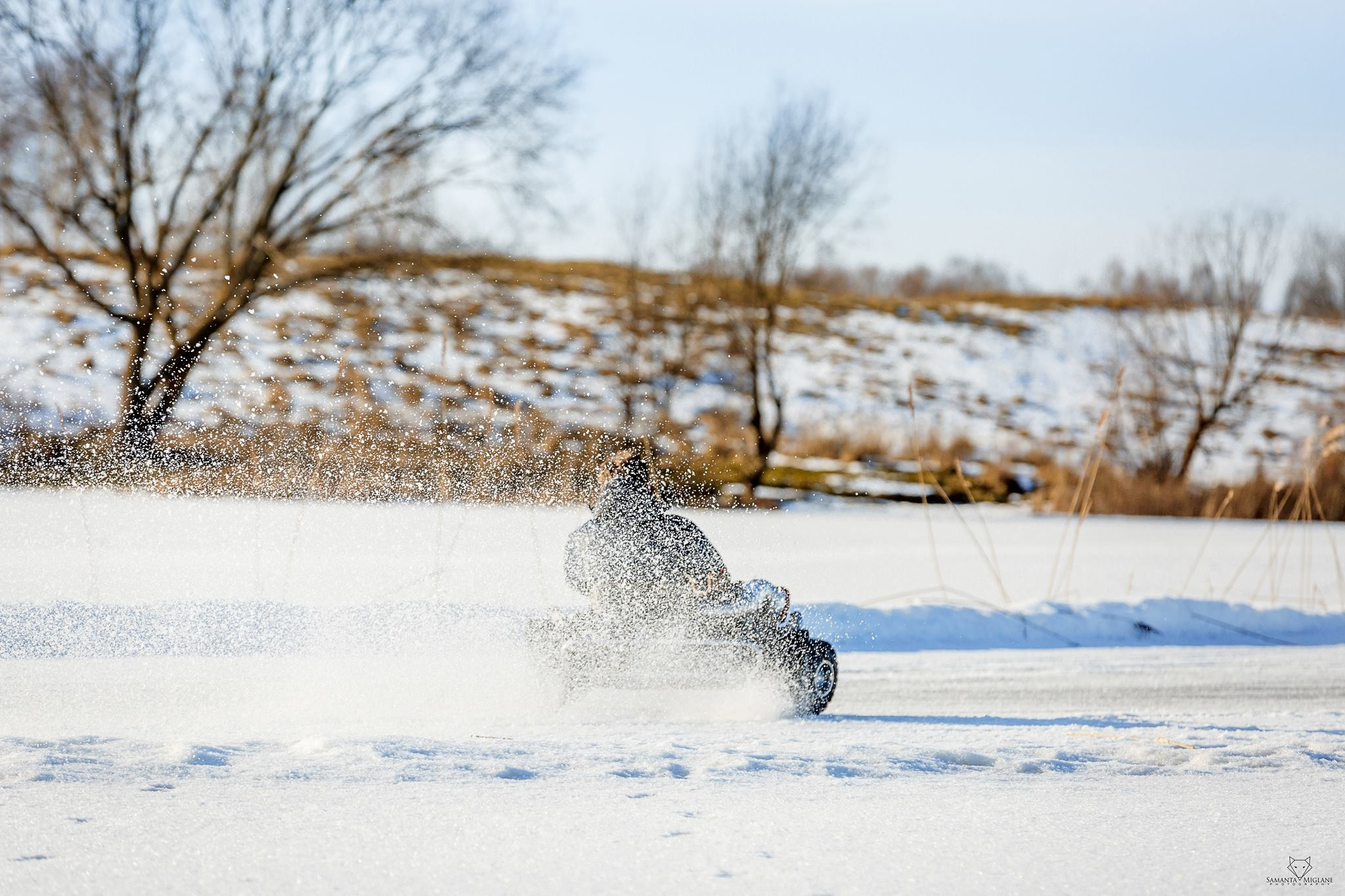 Pa sniegu ar kartingiem. FOTOGRĀFS| LATVIJA |DAUGAVPILS|