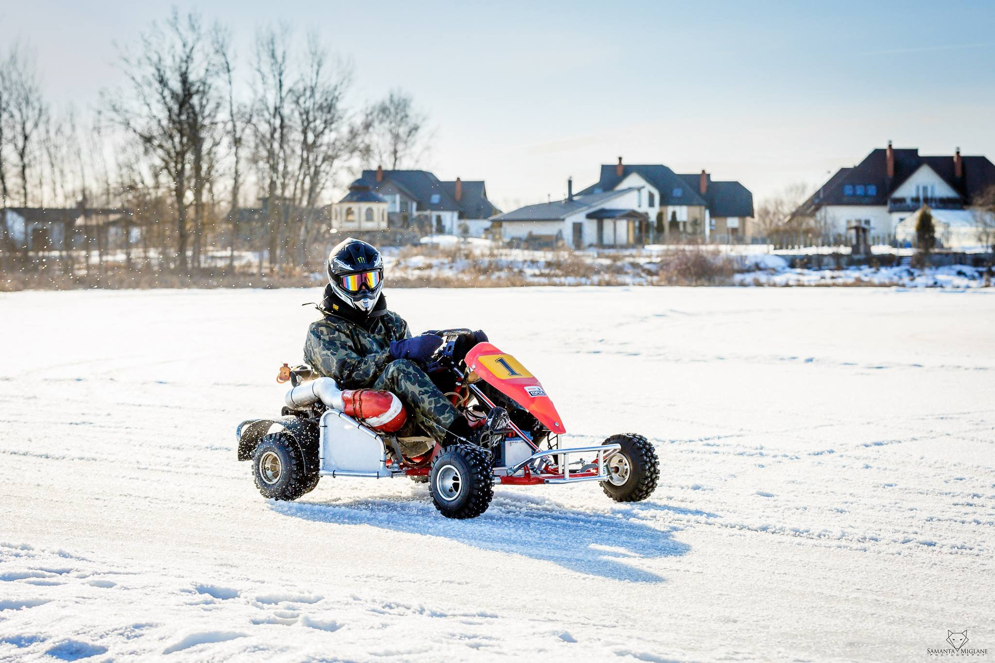 Pa sniegu ar kartingiem. FOTOGRĀFS| LATVIJA |DAUGAVPILS|