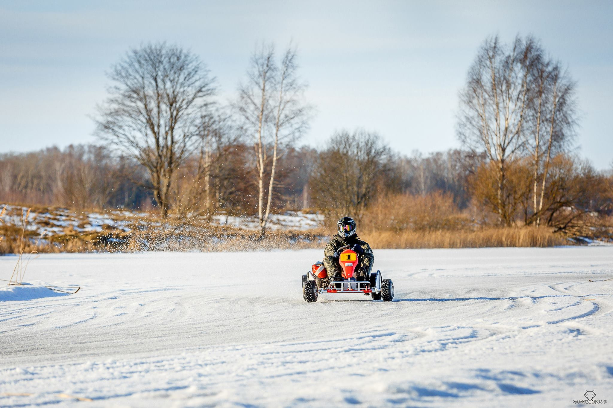 Pa sniegu ar kartingiem. FOTOGRĀFS| LATVIJA |DAUGAVPILS|