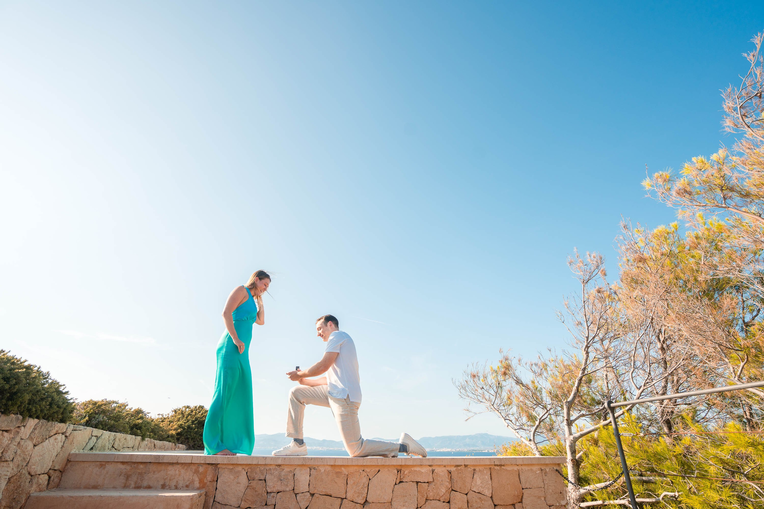 Wedding Proposal at Cap Rocat venue. Mallorca Wedding, Corporate & Social Photographer