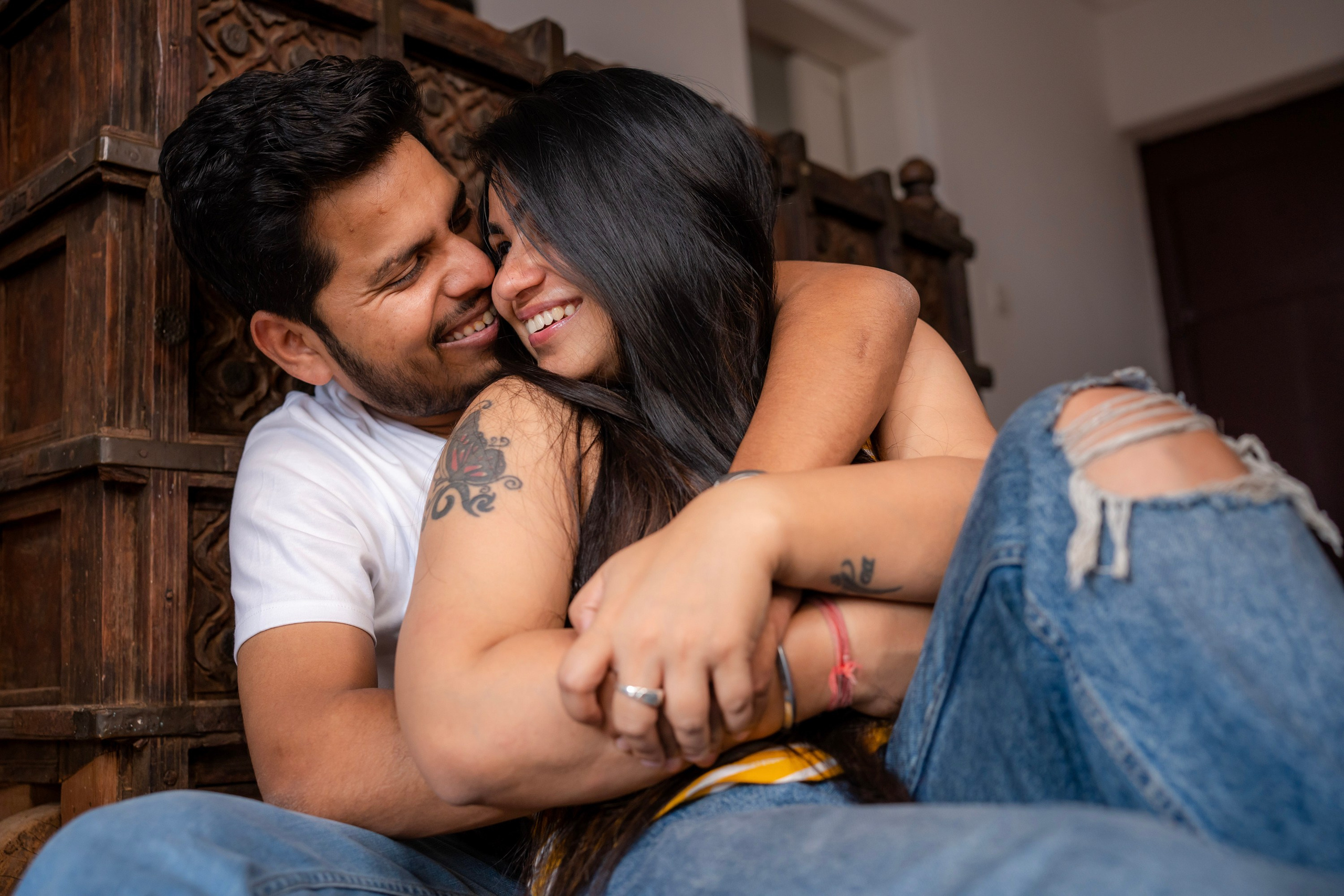 Prakriti & Ayush, Pre-Wedding Shoot at Shibravyi Courtyard, Bangalore | Truly Yours