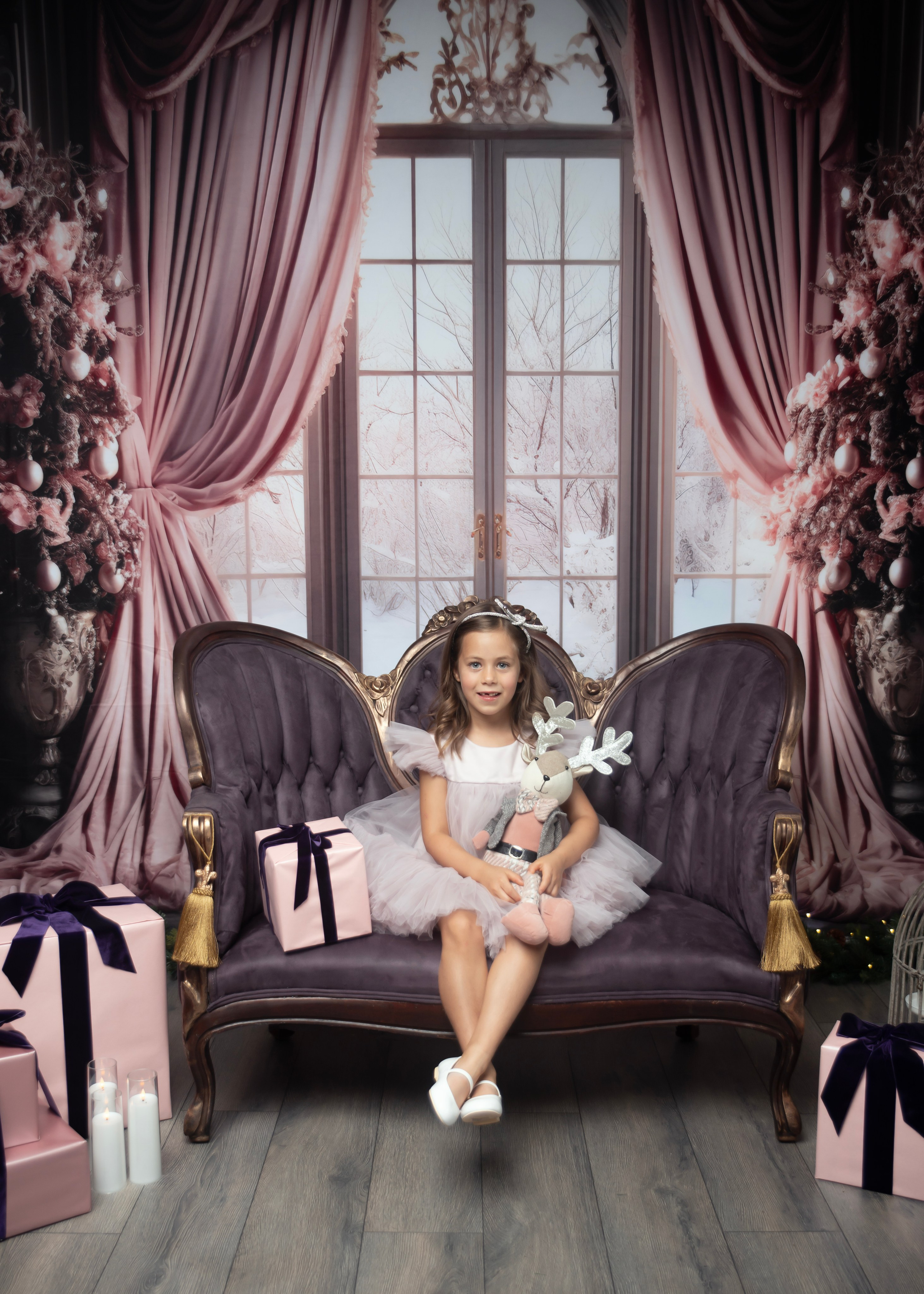 Purple Christmas MINIS. Portrait, kids and family photographer in Wesley Chapel Alina Alice Osipova