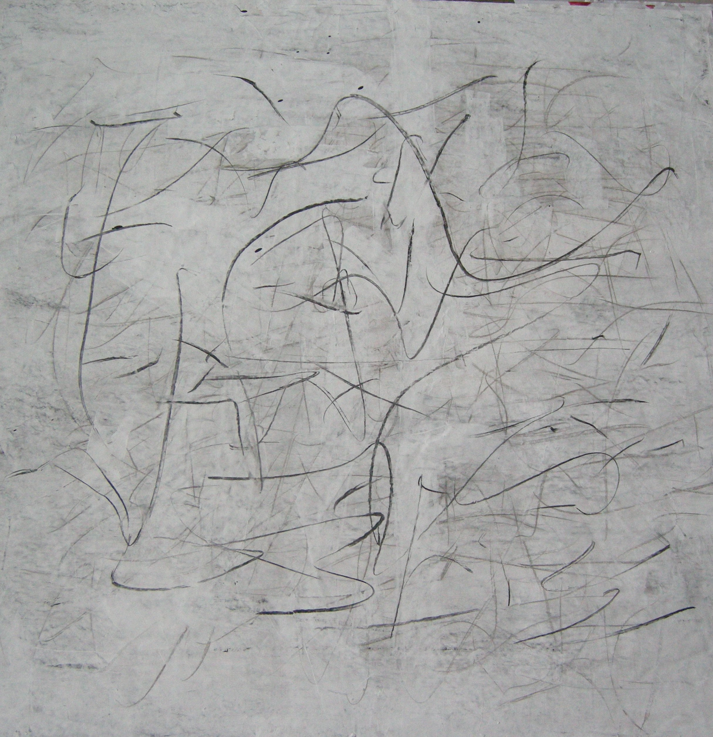 O.T. 2010 - zirka 100x100                                                            Papier auf Holzplatten aufgezogen