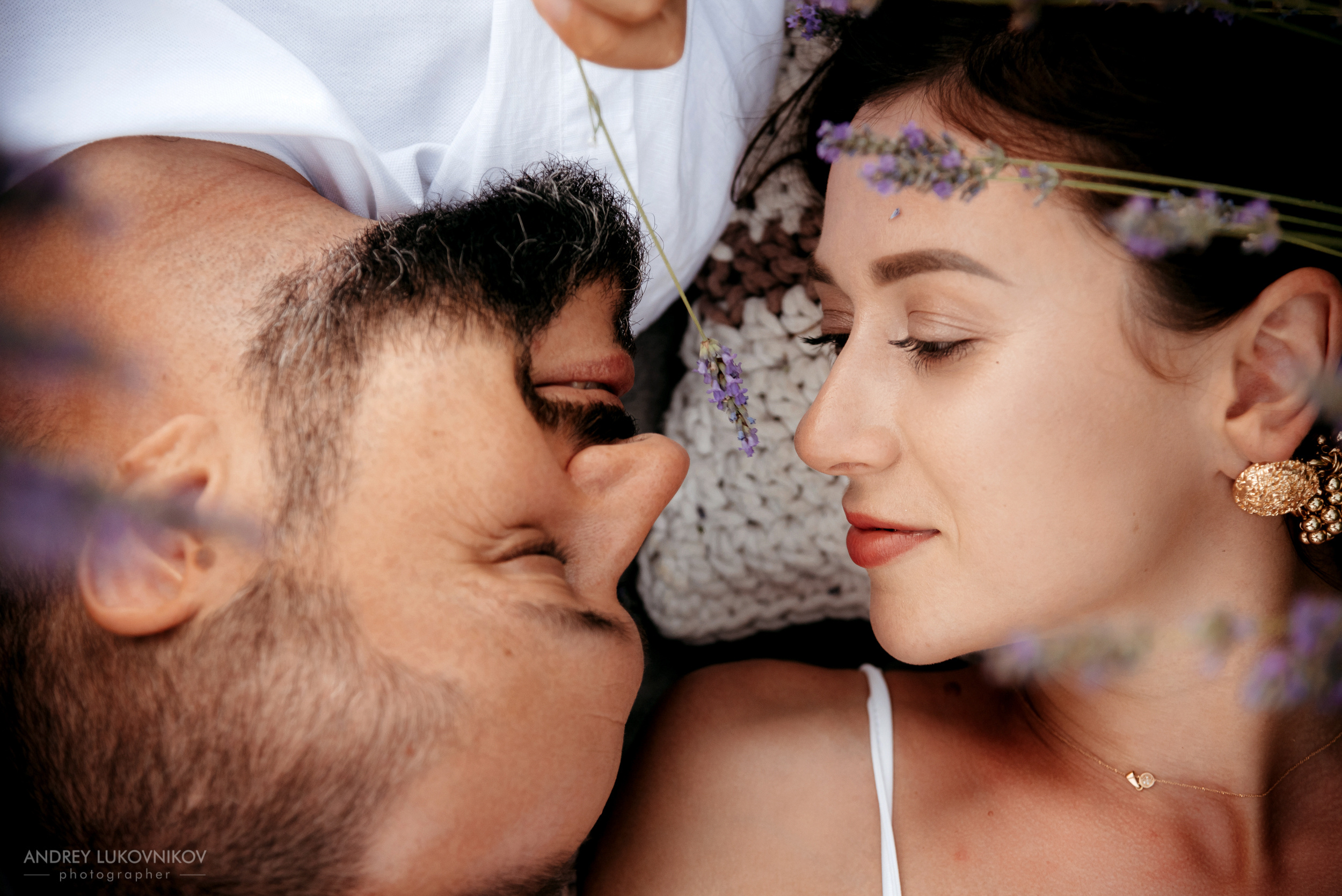Love story in a Lavender field