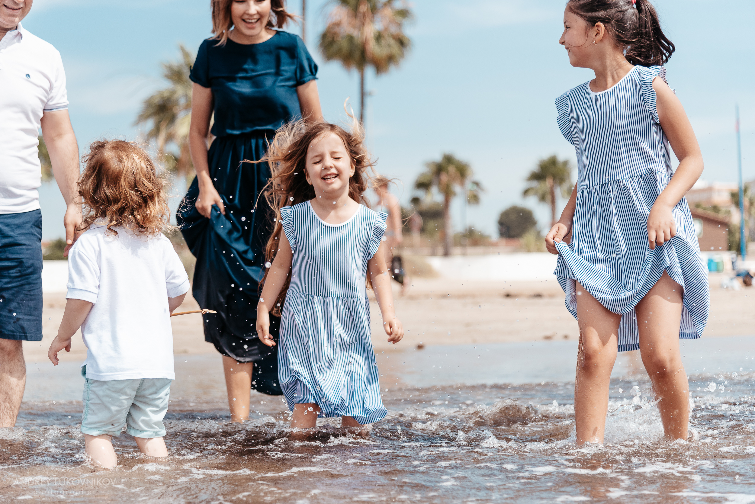 Семейная фотопрогулка на пляже