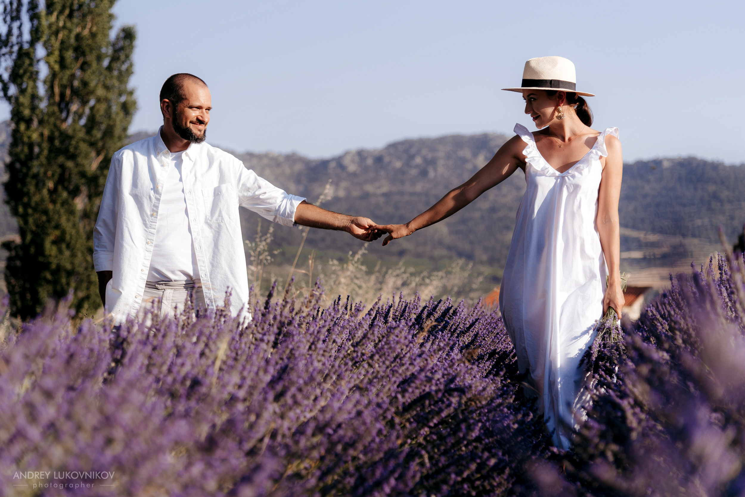 Love story in a Lavender field