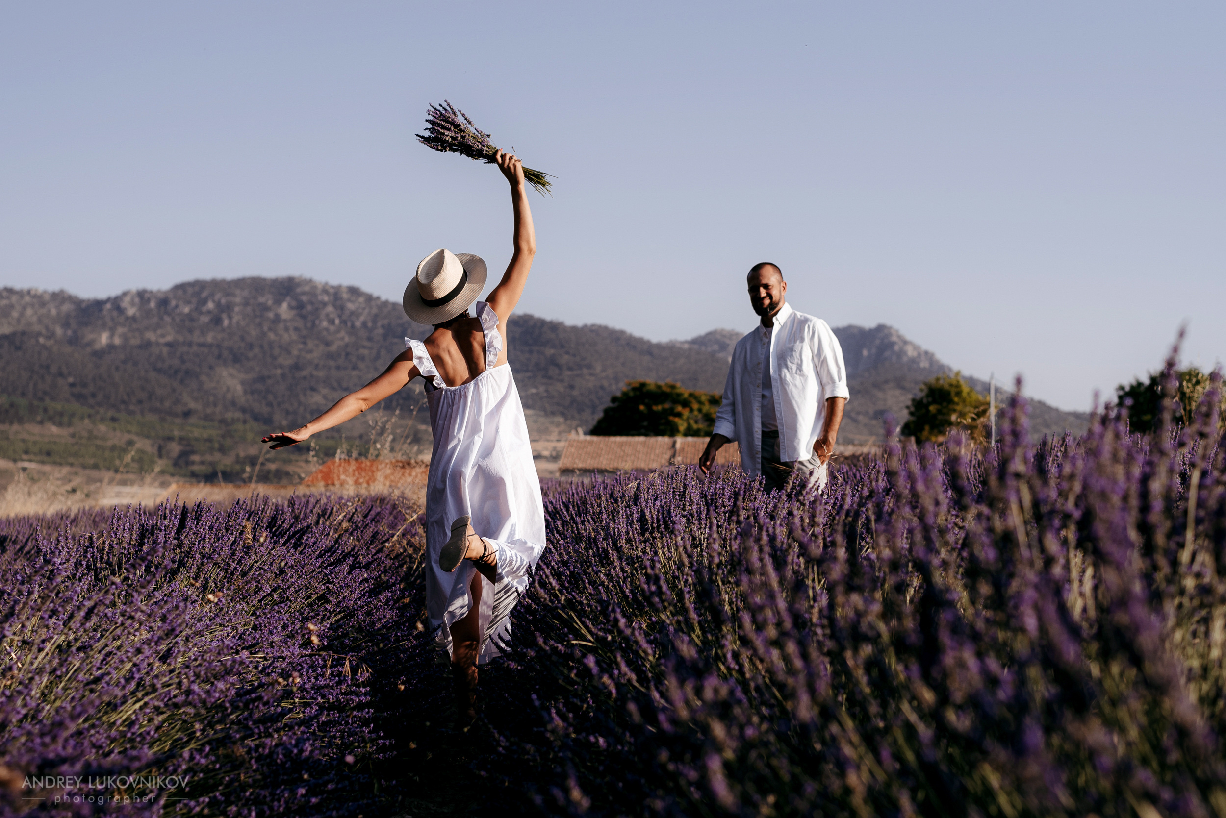 Love story in a Lavender field