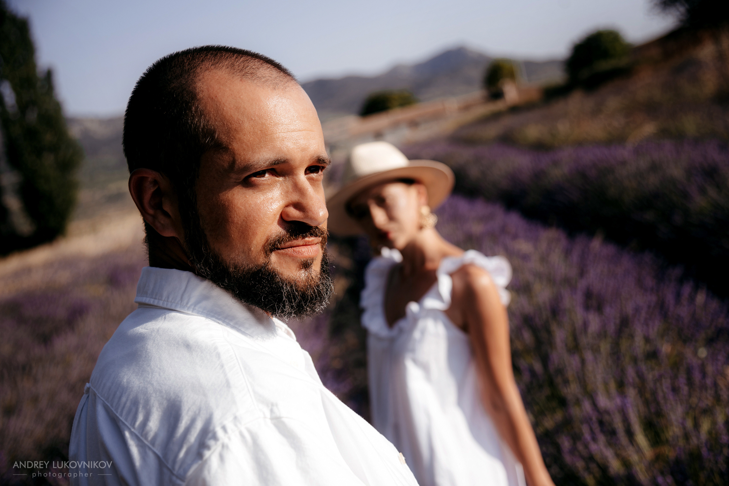 Love story in a Lavender field