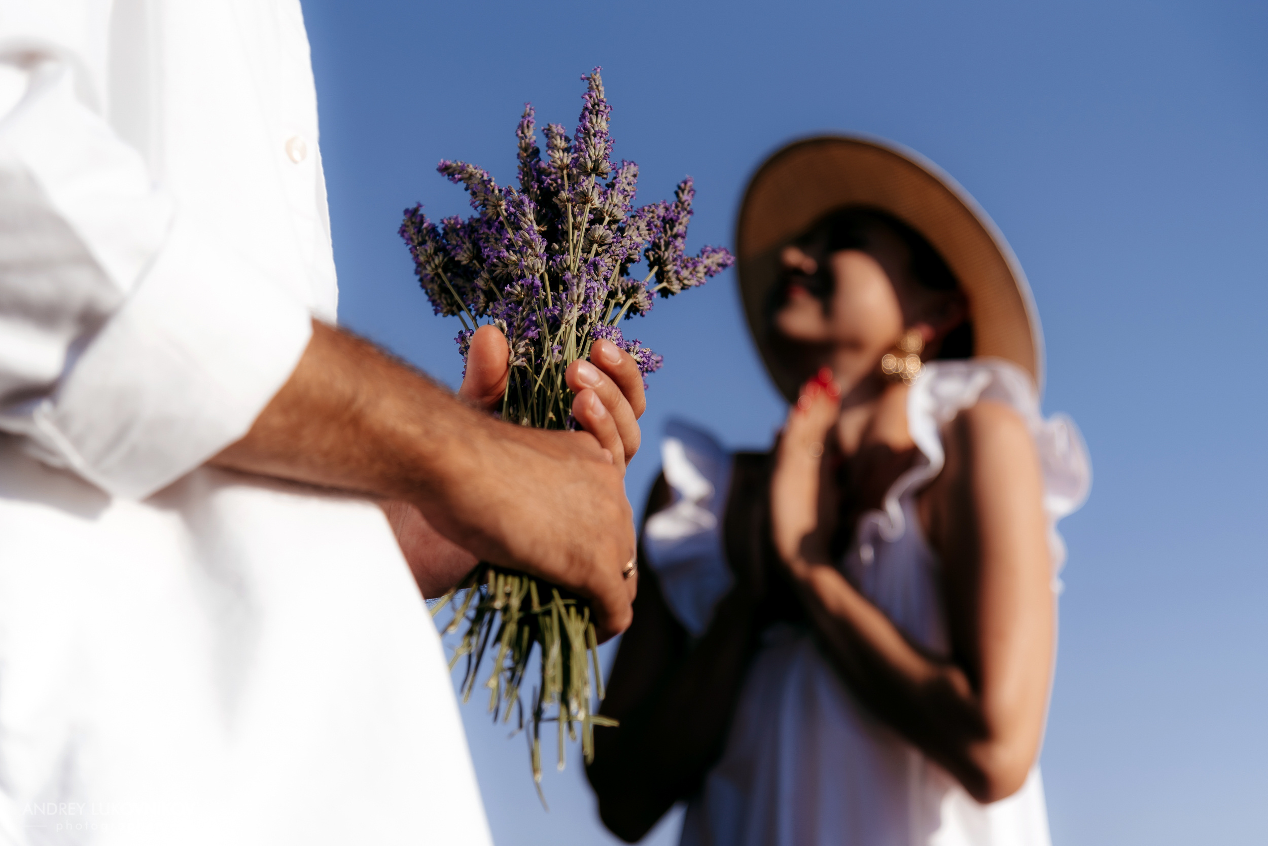 Love story in a Lavender field