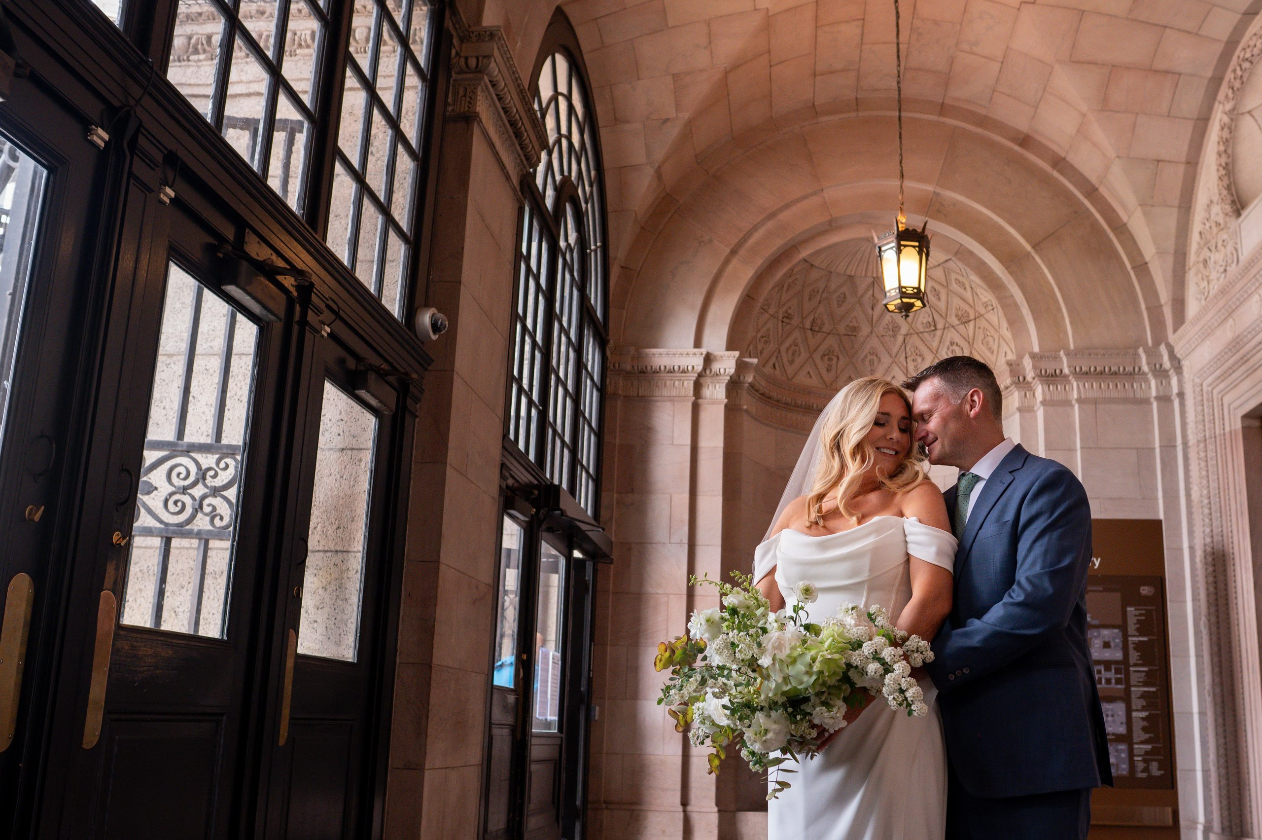 Smiles and love at the Boston Public Library. Wedding photographer in Orlando, Boston & New York Anderson Marques
