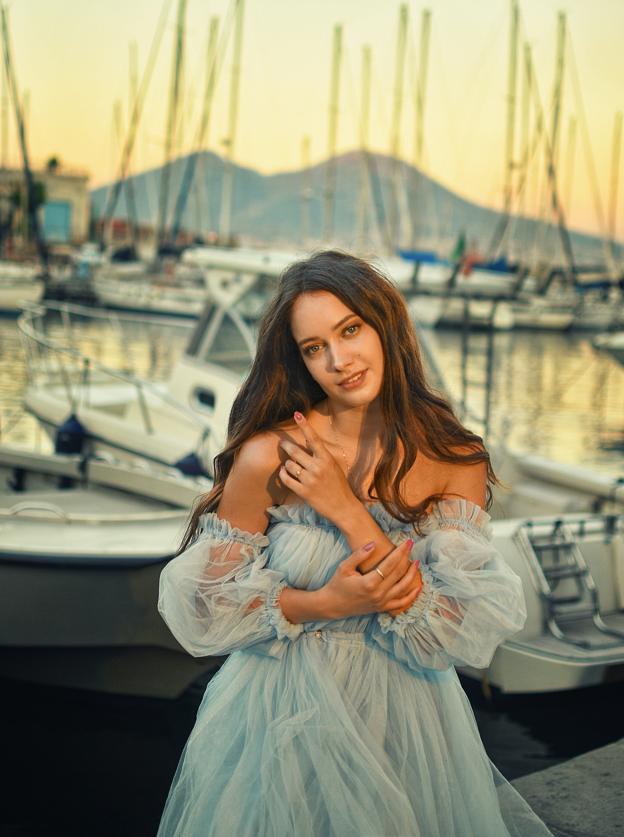 Photoshoot in tulle dresses. Фотограф в Неаполе