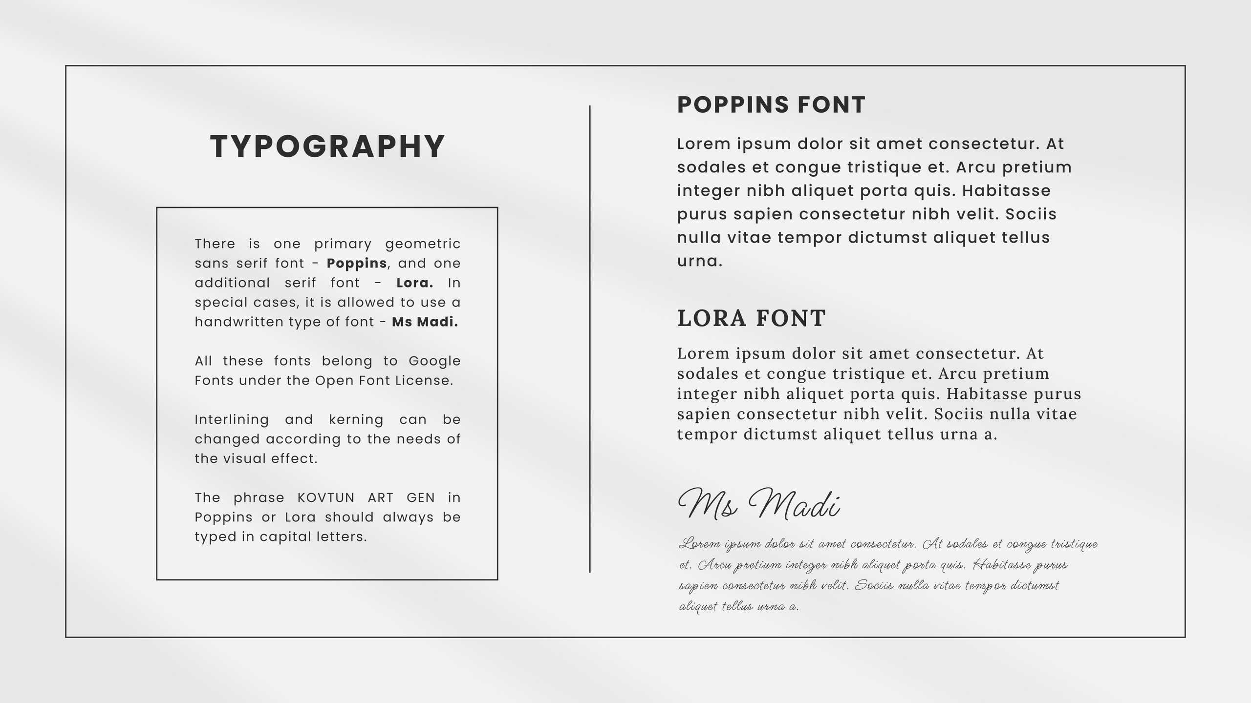 Brandbook “Kovtun Art Gen”. Vasyl Grygorchuk: Photography & Graphic Design