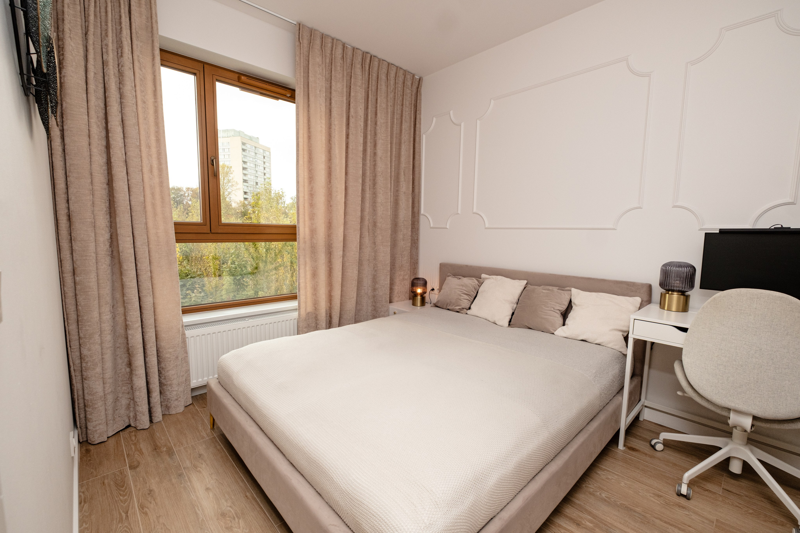 Przytulny apartament z tarasem — Zdjęcia nieruchomości. Fotograf nieruchomości