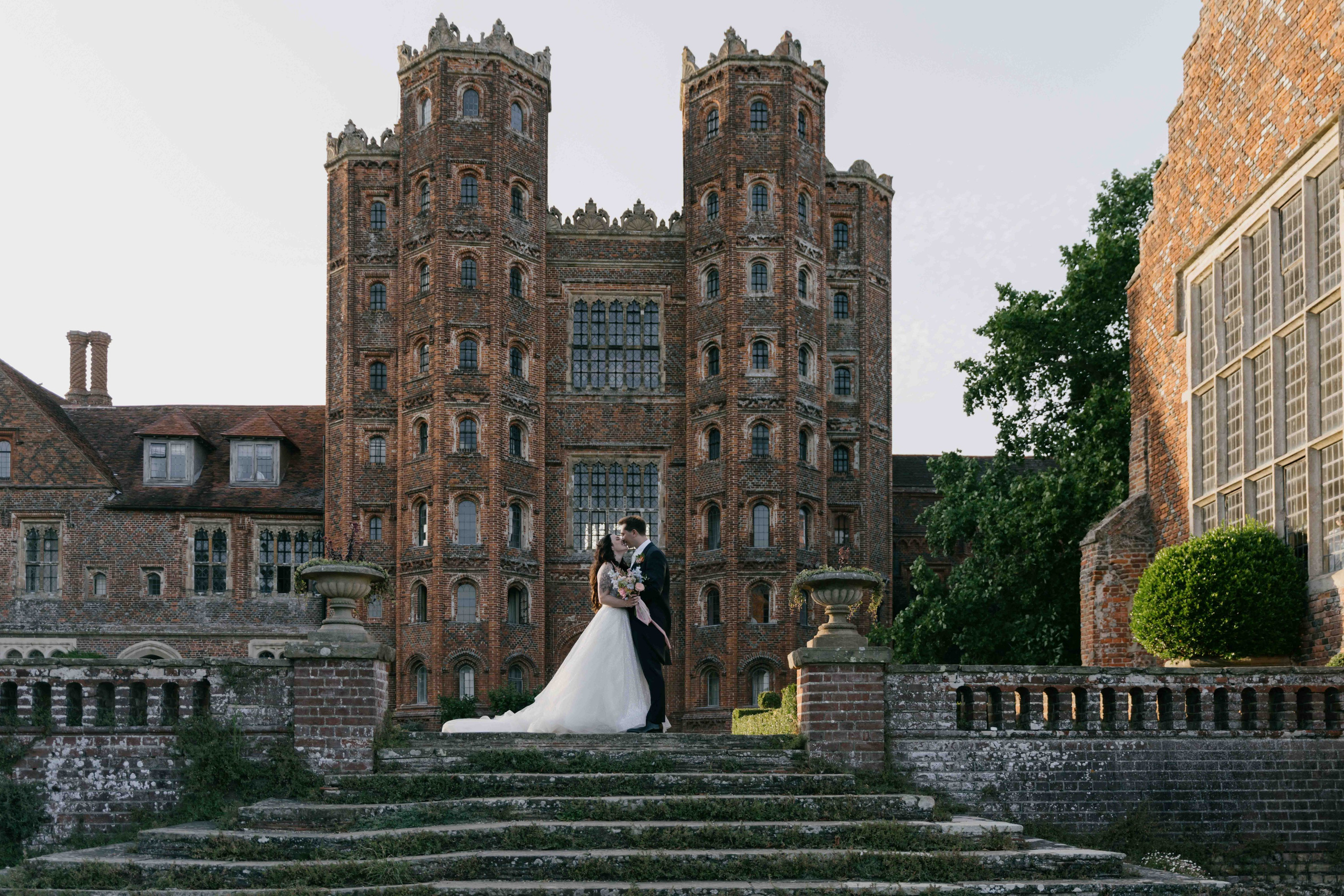     elegant wedding couple portrait historic venue Essex UK