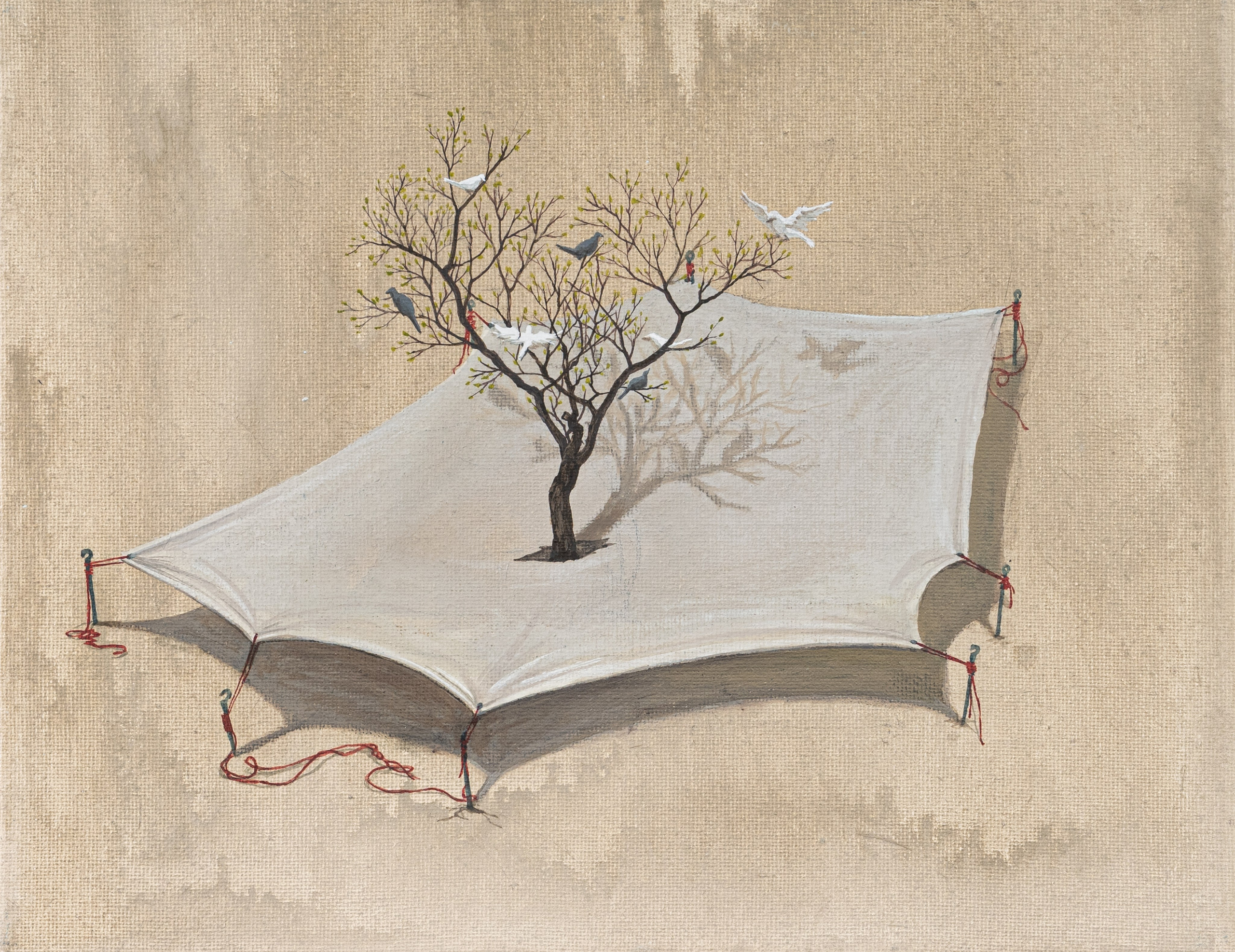 Scène.2023.24x18cm.Peinture à l’huile sur toile