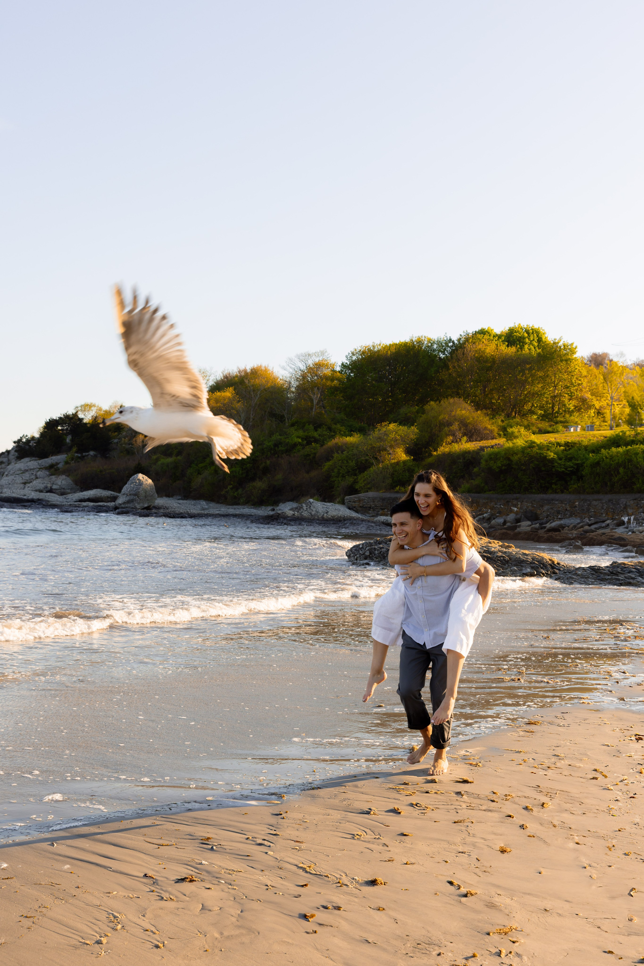 Bella & Nick — Sunset Engagement. Rhode Island Wedding Photographer Tati Simpson
