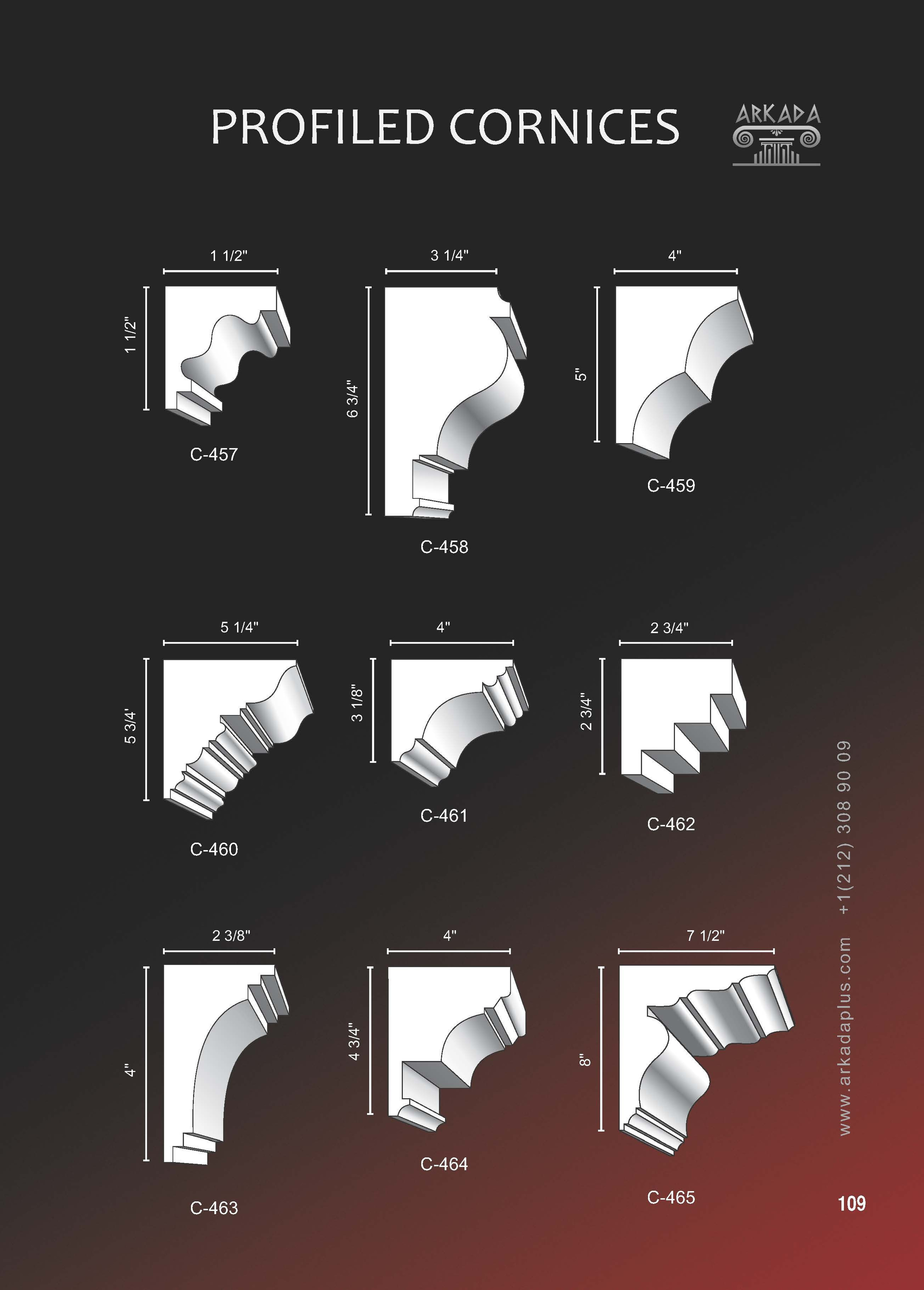 Catalog pages. Plaster molding