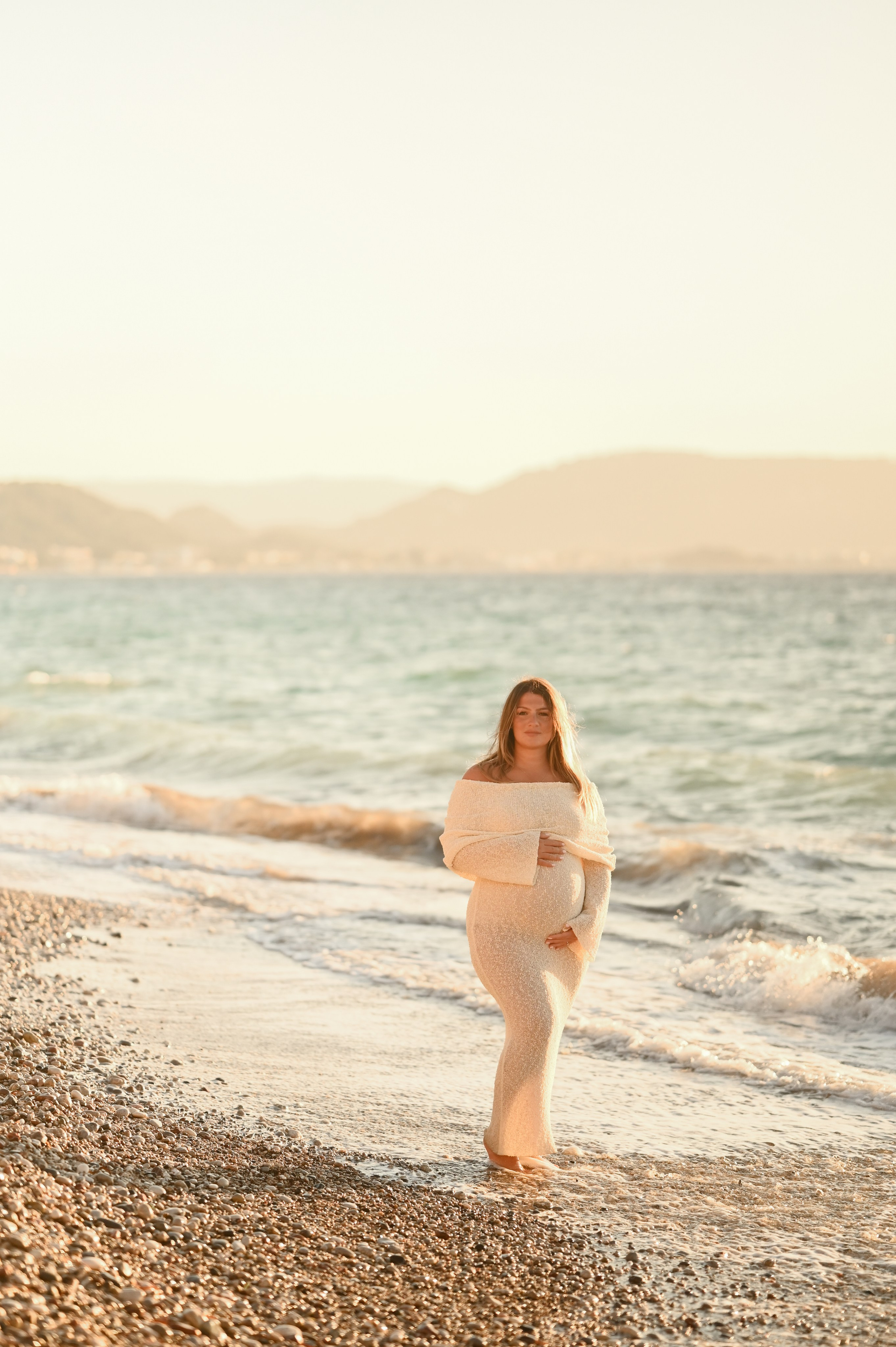 Romantic Beach Photoshoot in Rhodes — Couples & Maternity Photography at Sunset. Photographer in Rhodes Island