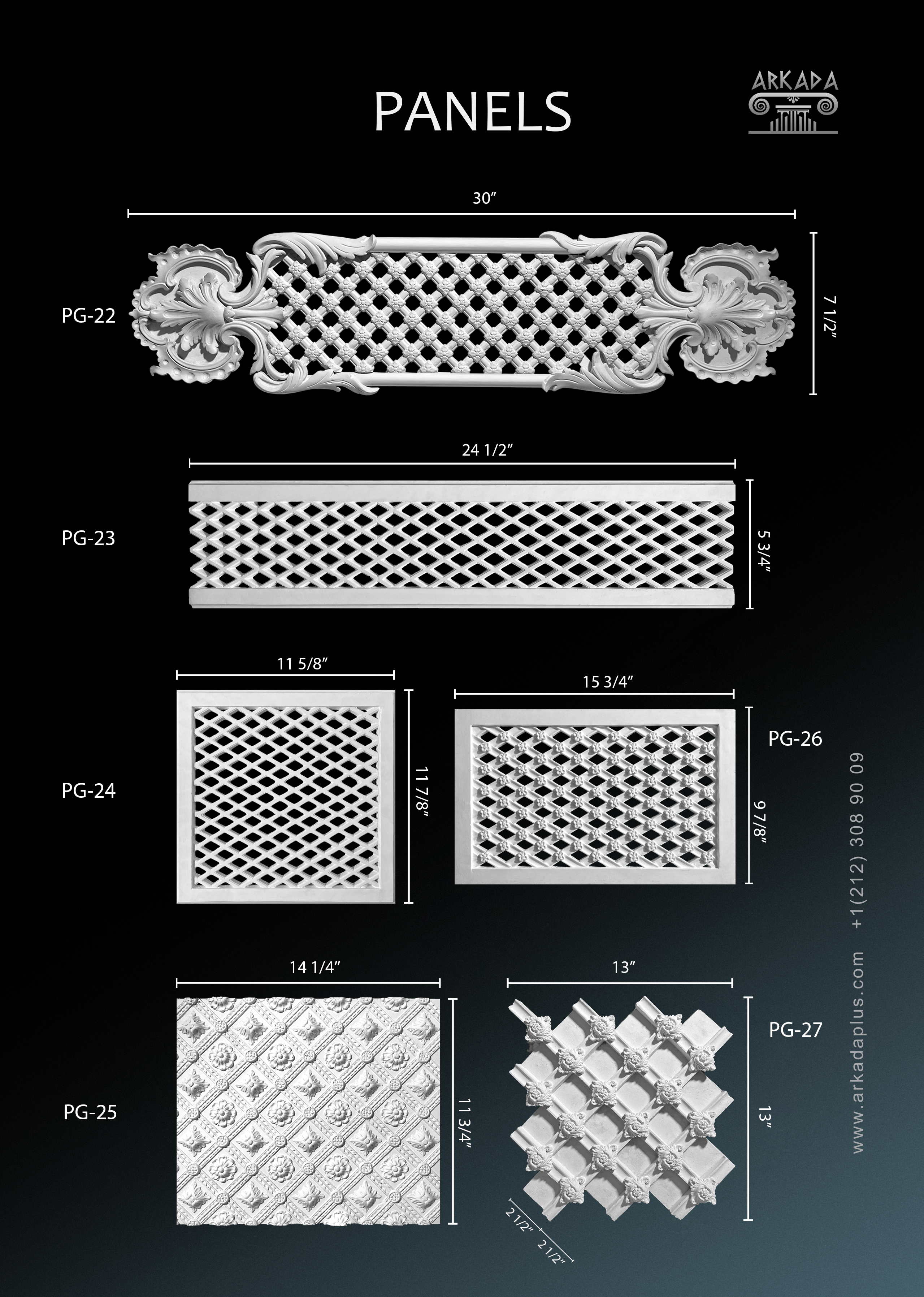 Grille. Plaster molding