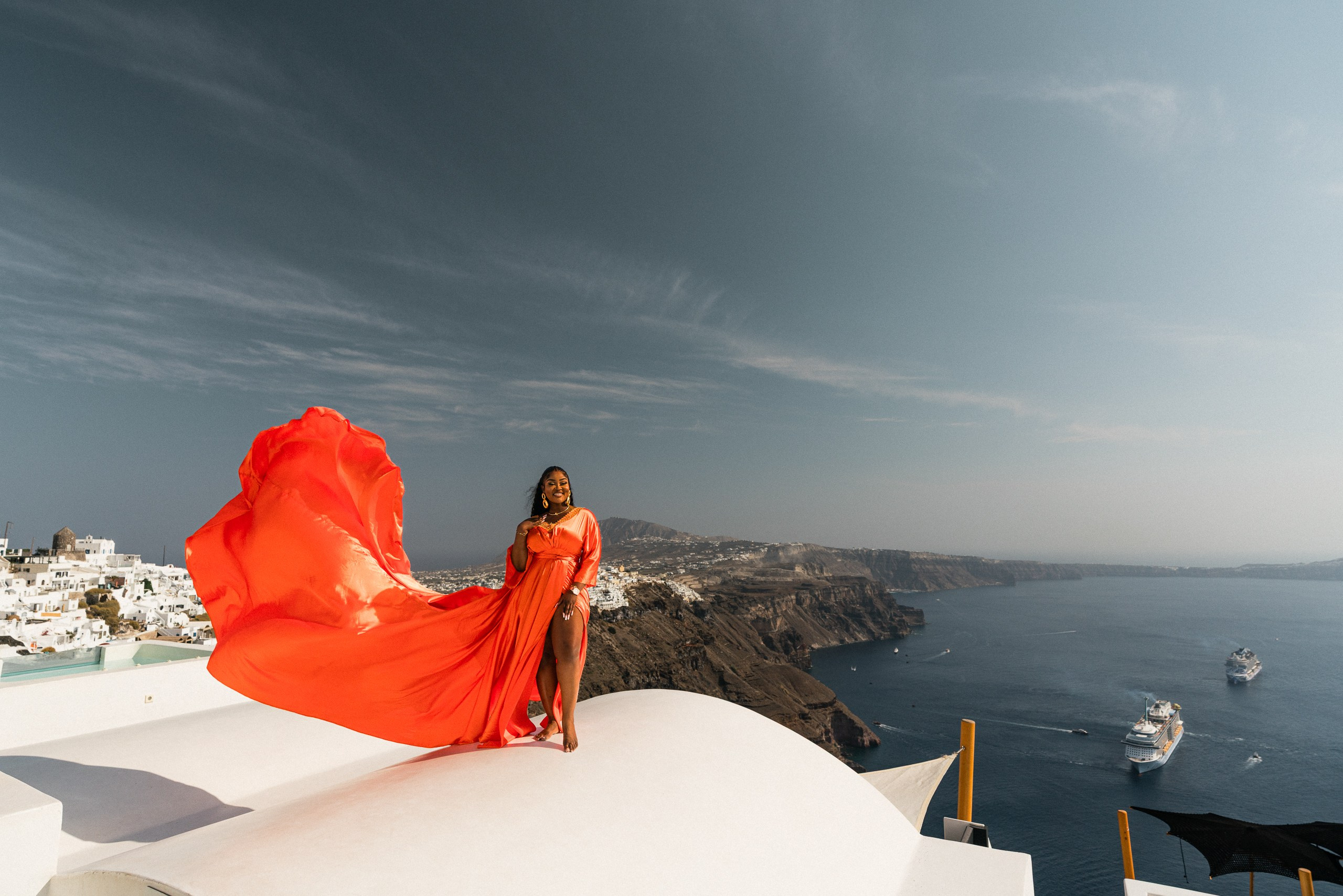 Queen. Denny Savon — Photographer in Santorini | Weddings, Love Stories & Flying Dress