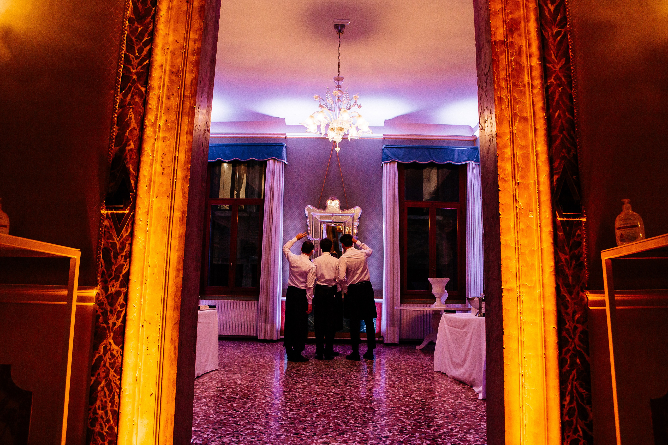 The wonderful party in the ancient palazzo of Venice