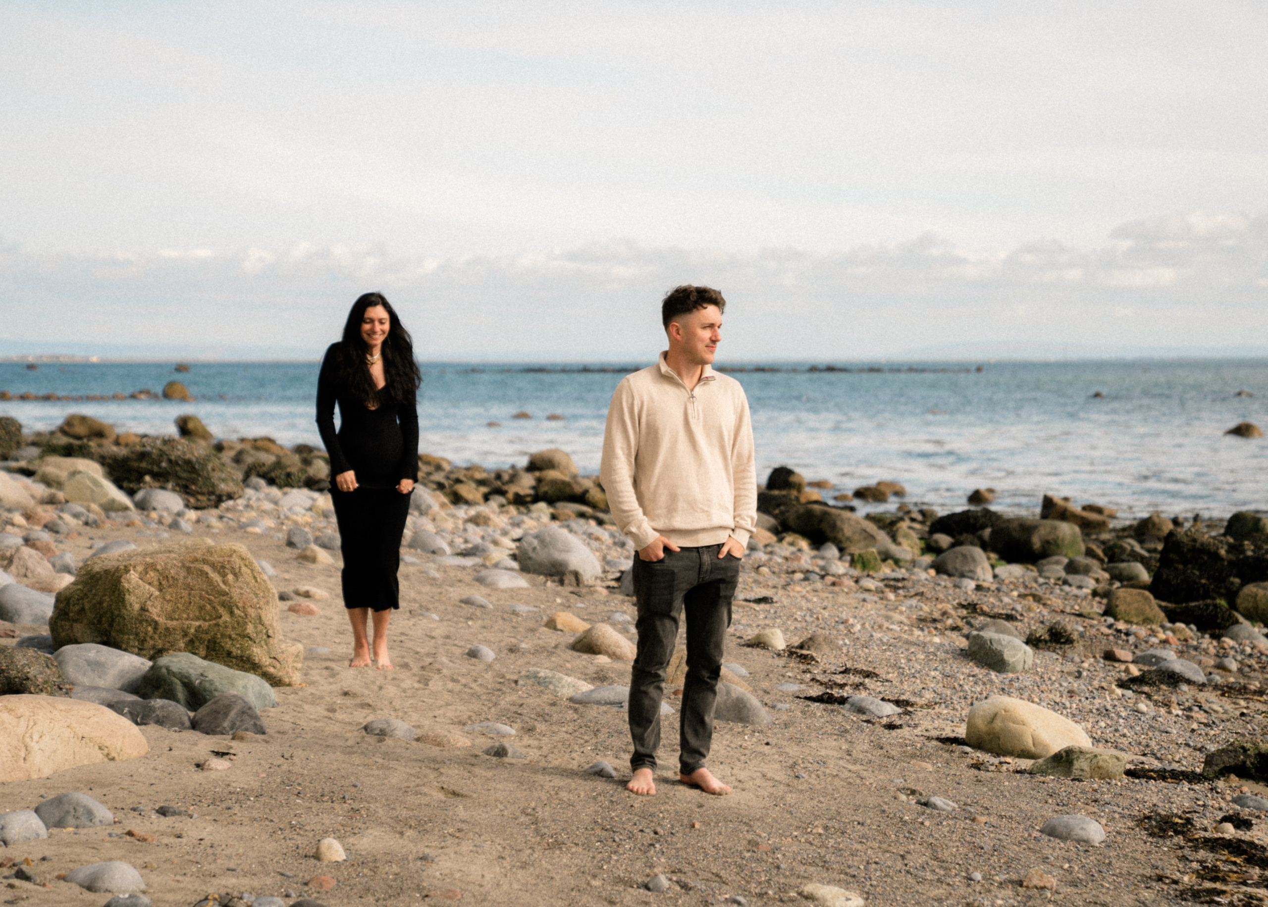 Proposal at Silverstrand Beach, co Galway. Wedding and family photographer Ireland