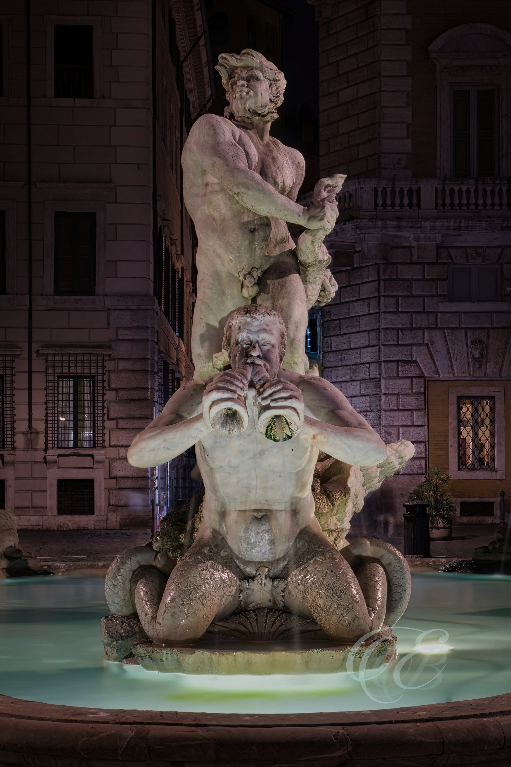 Rome Italy - The Fountain of the Moro at Piazza Navona- Eduardo Bartoli Fine Art Photography - Fontana del Moro at Piazza Navona in Rome, Italy – fine art photography by Eduardo Bartoli.