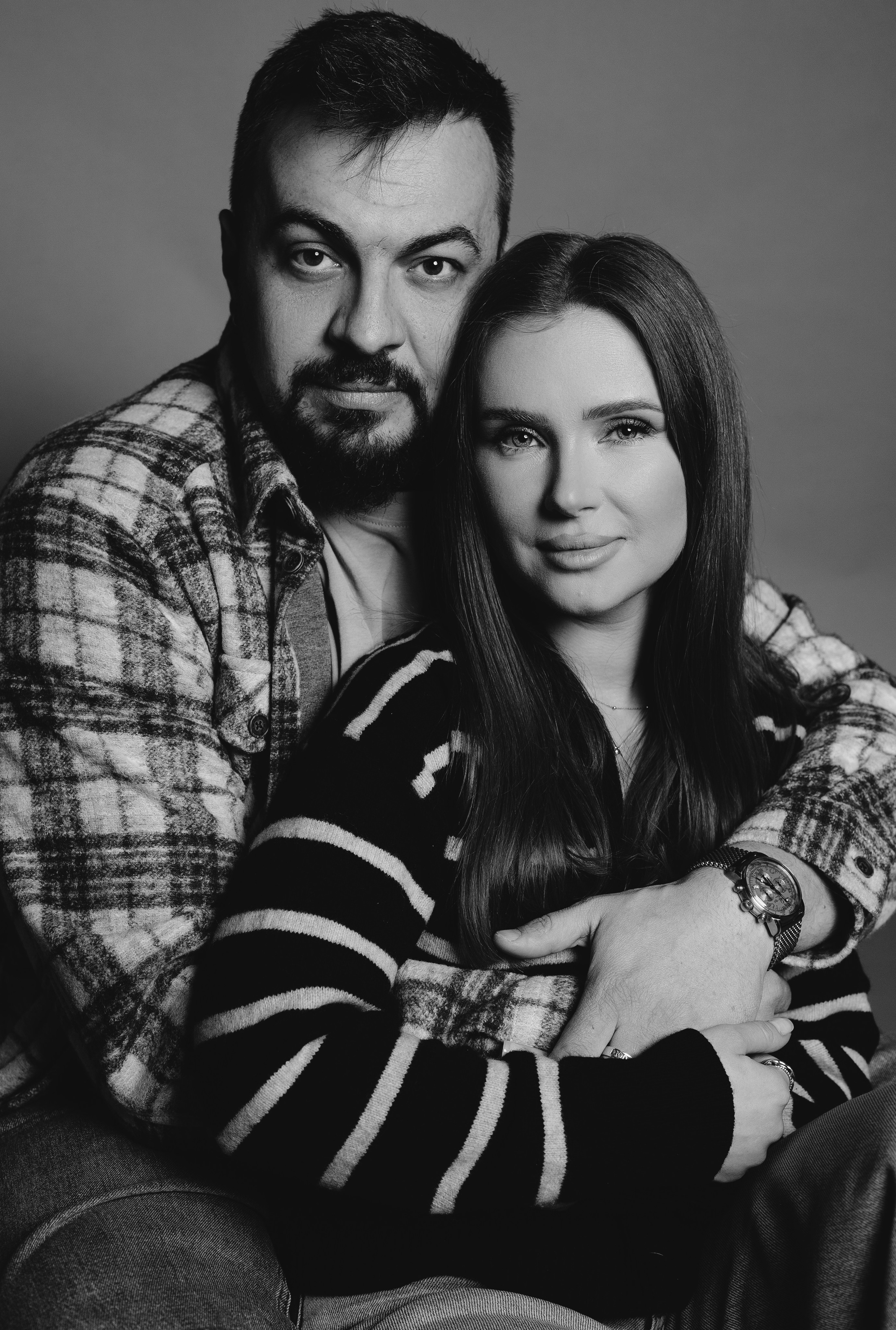 Семейная в студии: Карина и Рома. Фотограф Ксения Русецкая