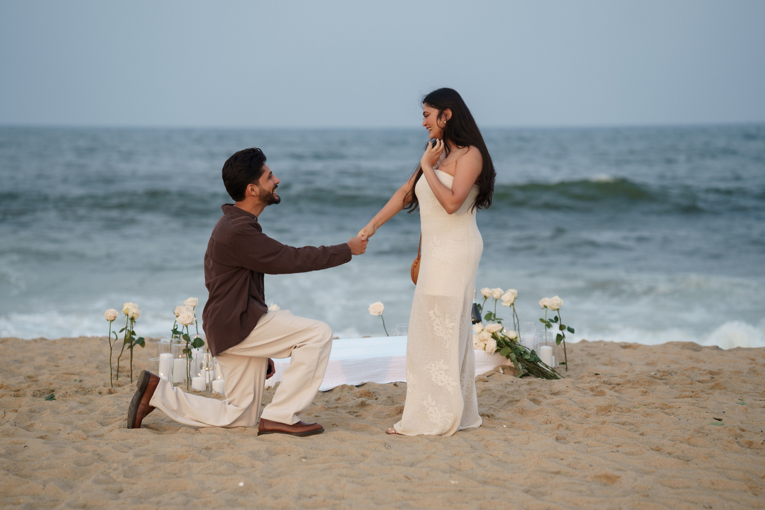 Beach engagement. New York + travel photographer