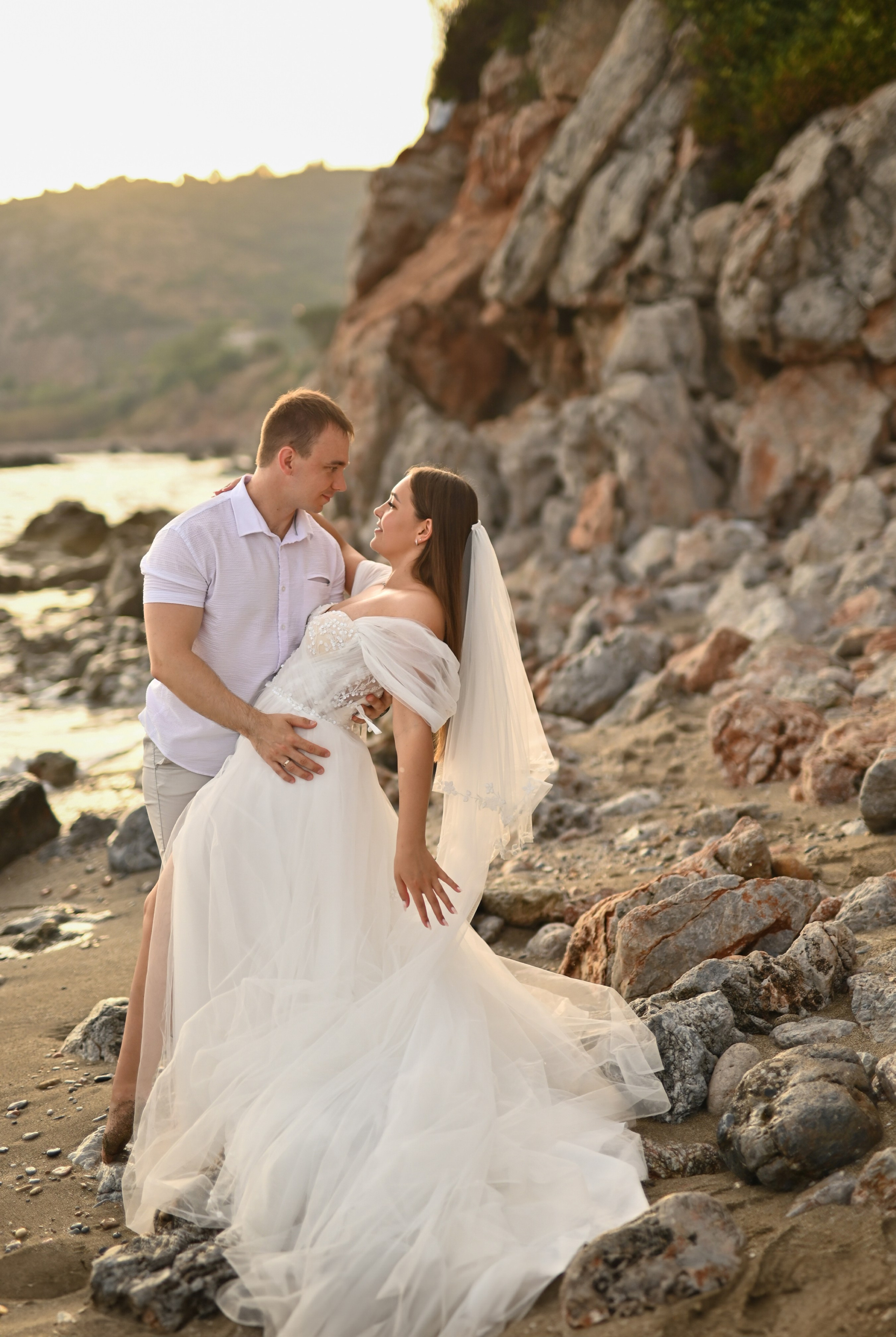 Свадебная съемка на пляже Клеопатра. Photographer in Alanya, Side, Manavgat. Türkiye