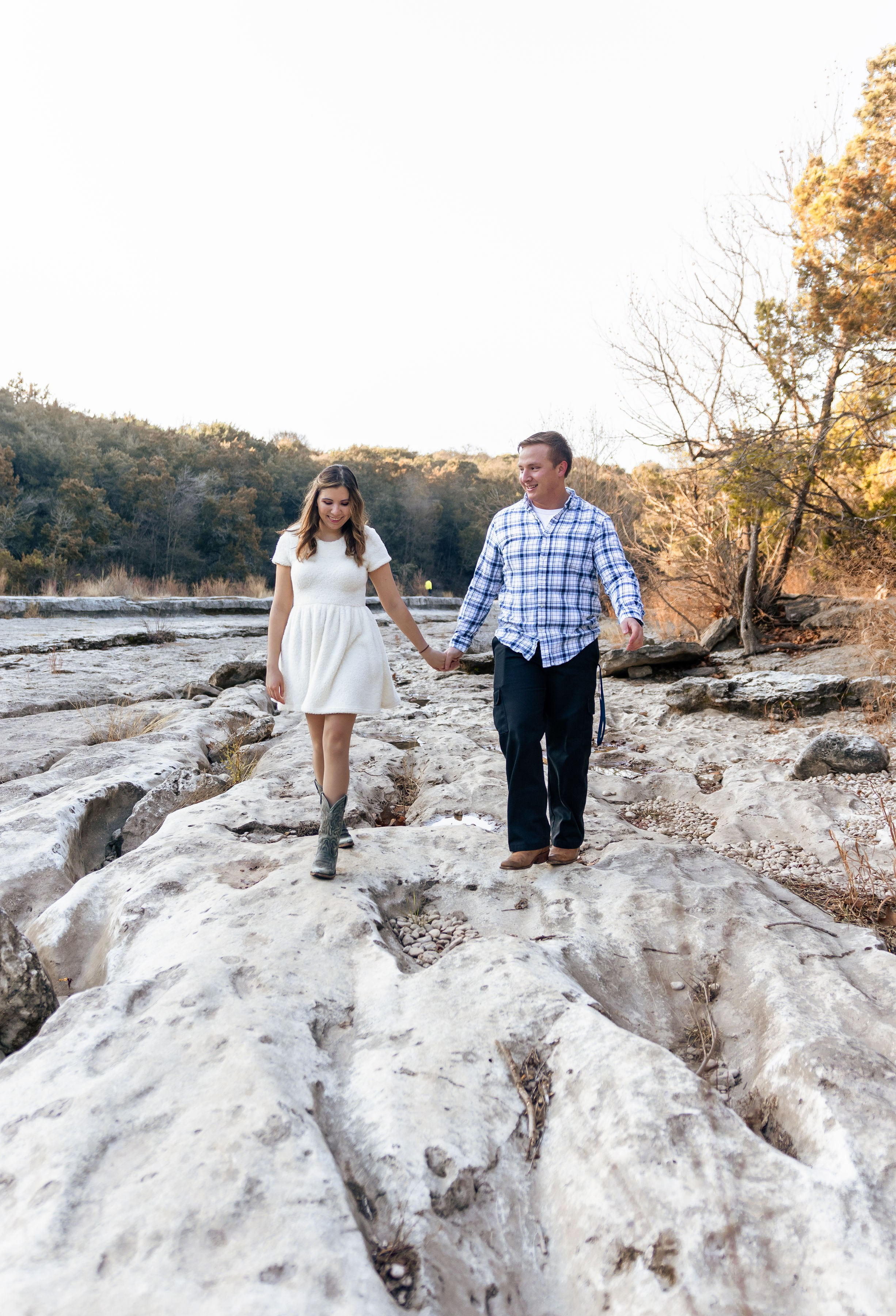Pamela and Tyler’s engagement photoshoot at the Greenbelt Flats in Austin