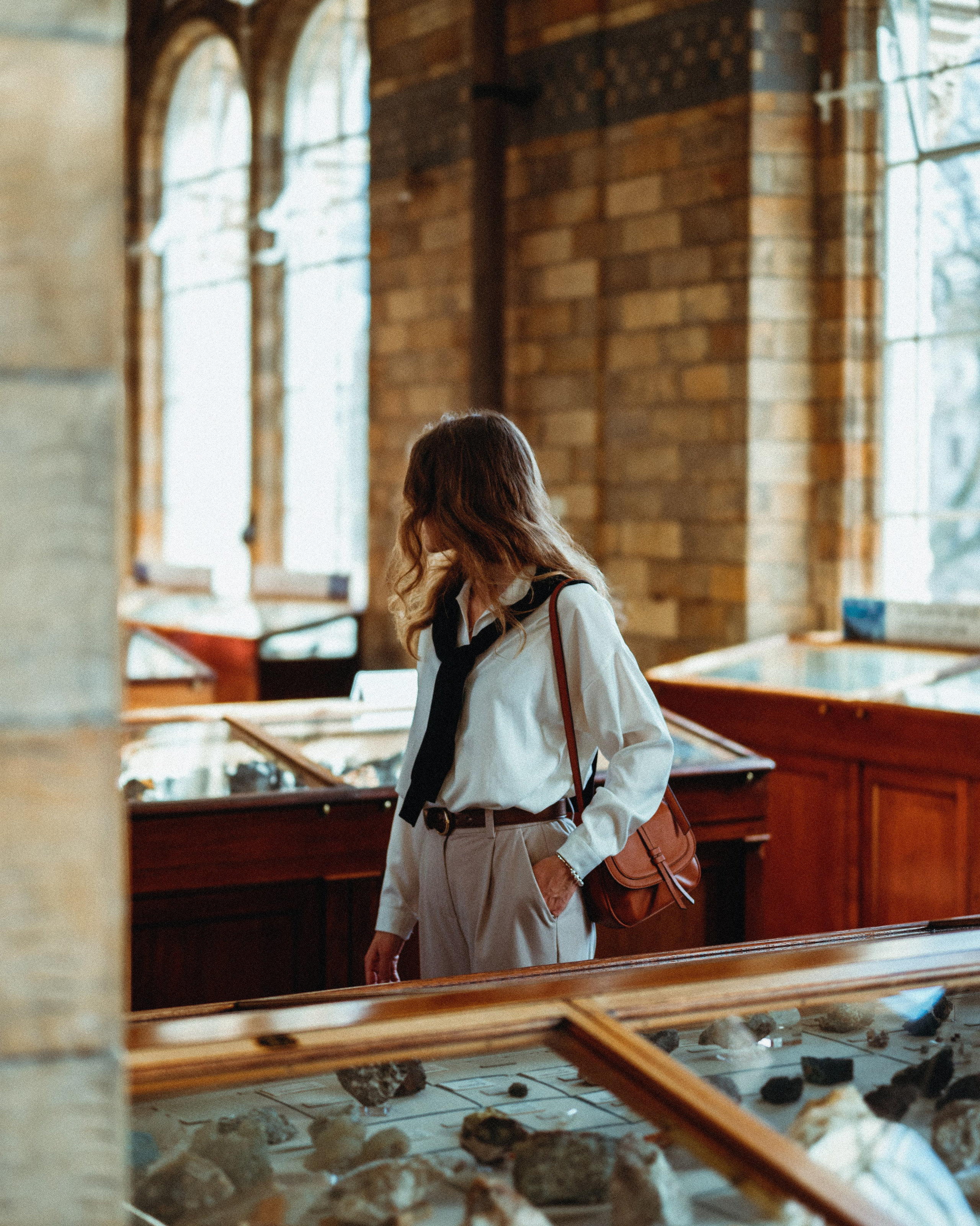 Natural History Museum photoshoot in Dark Academia style. Moth & Moss Photography