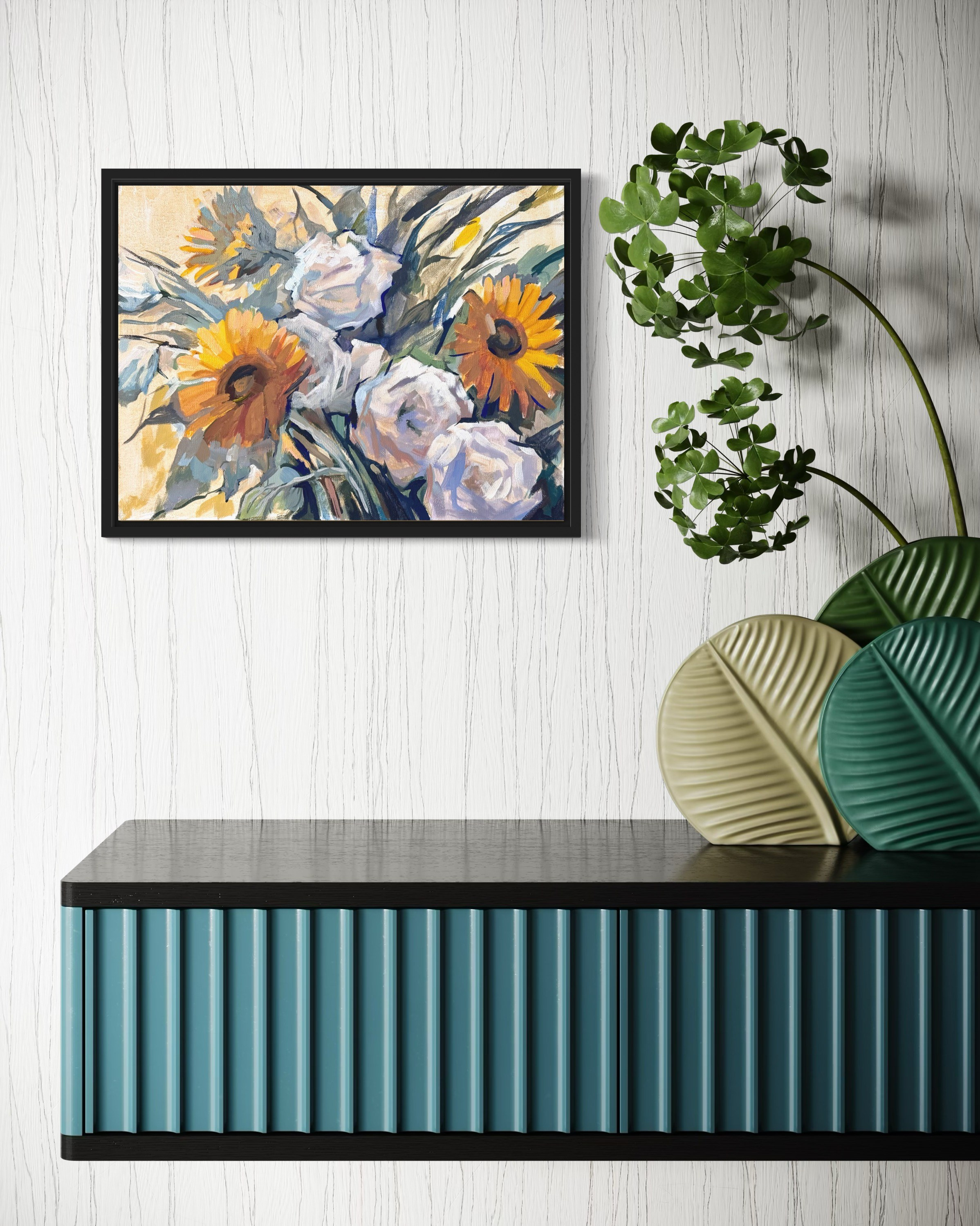 «Sunflowers&Lisianthus». Художник живописец Савелова Ольга