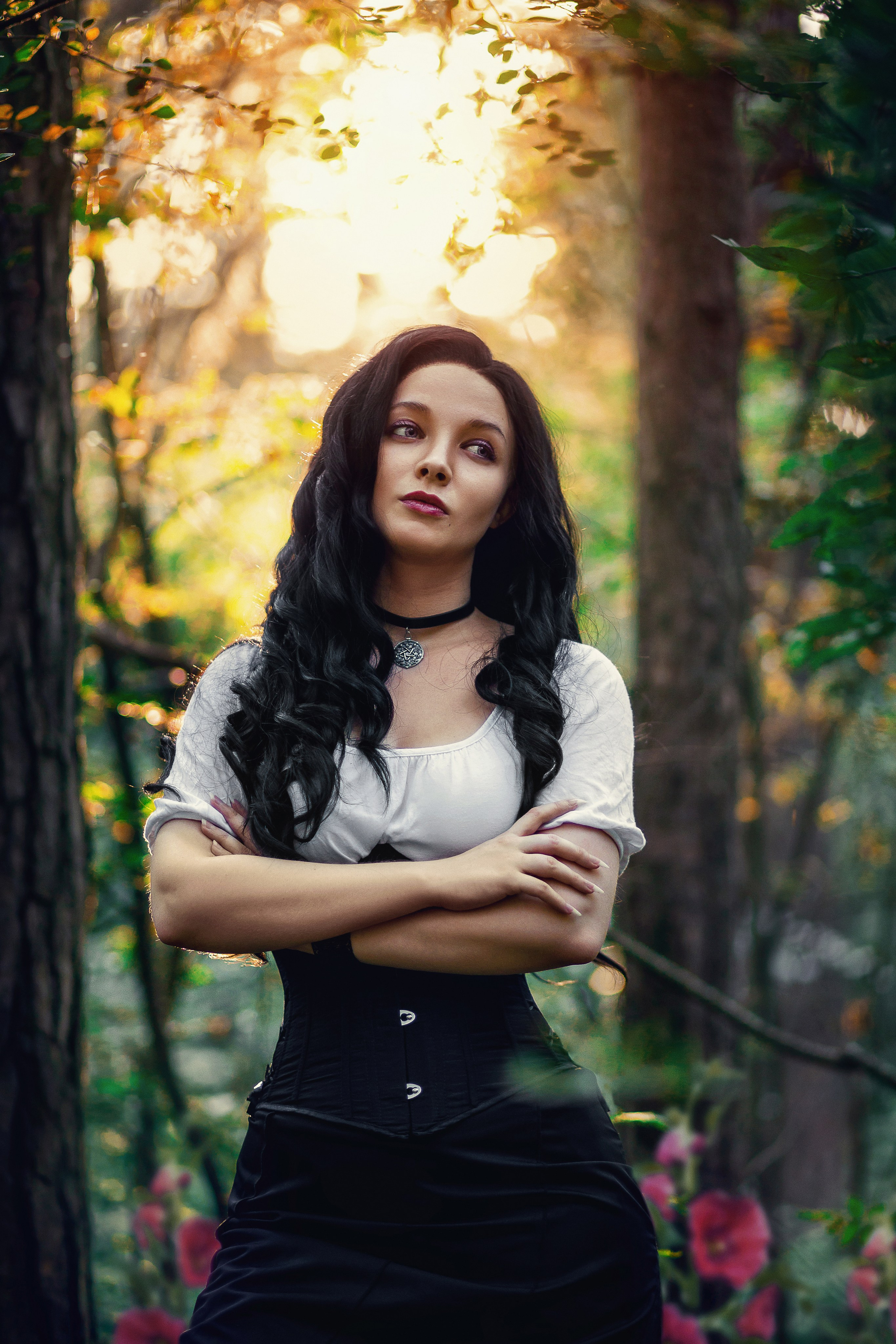 Fantasy cosplay portrait with dramatic studio lighting. Dark aesthetic cosplay photoshoot in Belgrade. Creative fantasy character photography in Serbia