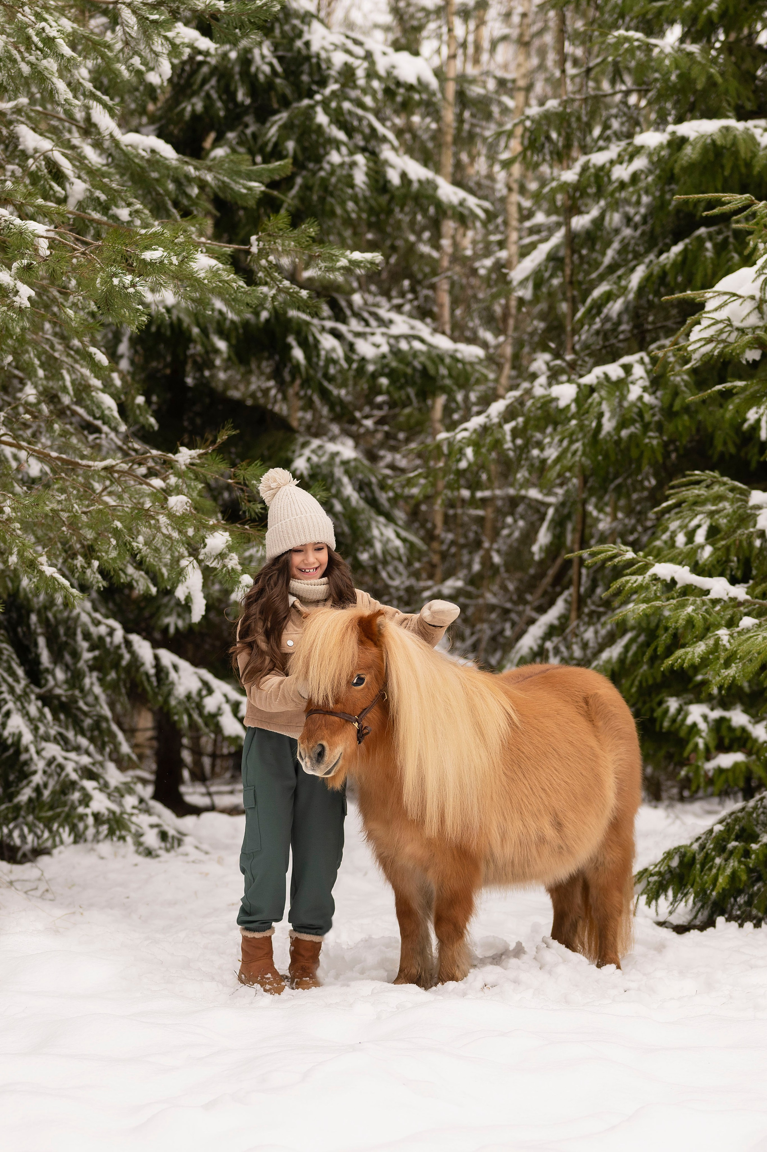 София, Микаэль и пони. Зимняя сказка. Анна Григьян — фотограф ретушёр в Даугавпилсе (Латвия)