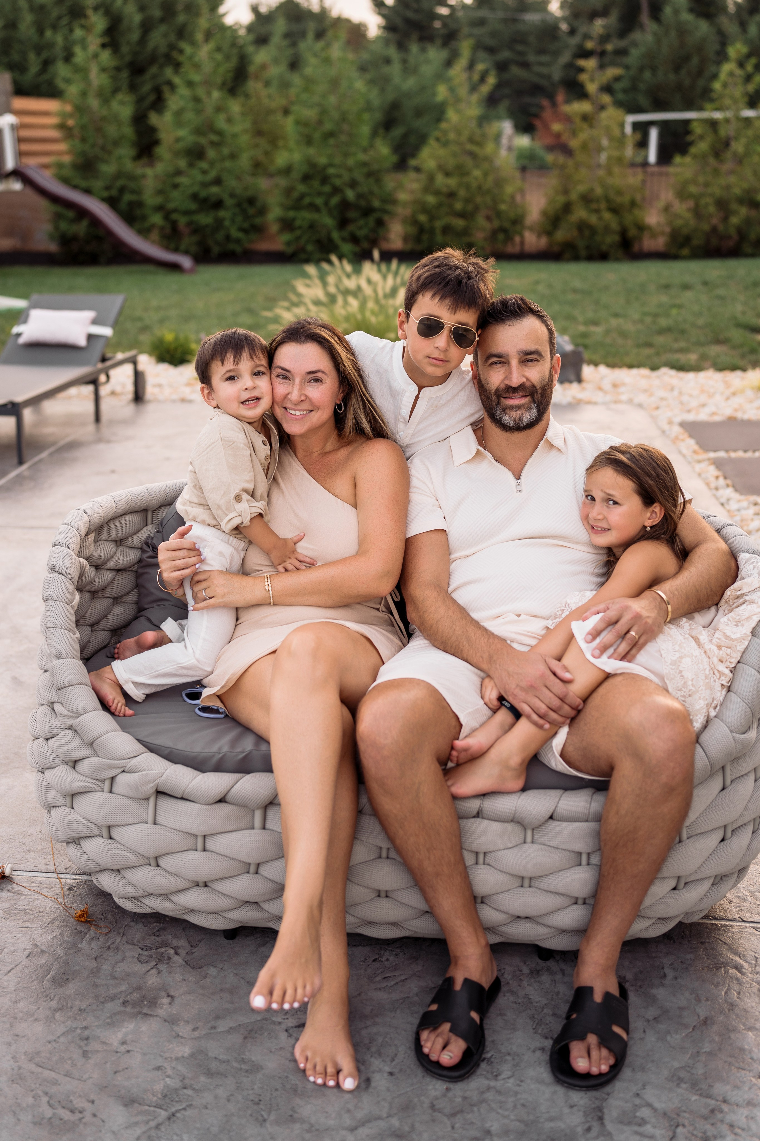 Boris, Lubov, Fiona, Donald, Dylan. At home. Wedding and family photographer and videographer PA, NJ, NY, DE, MD