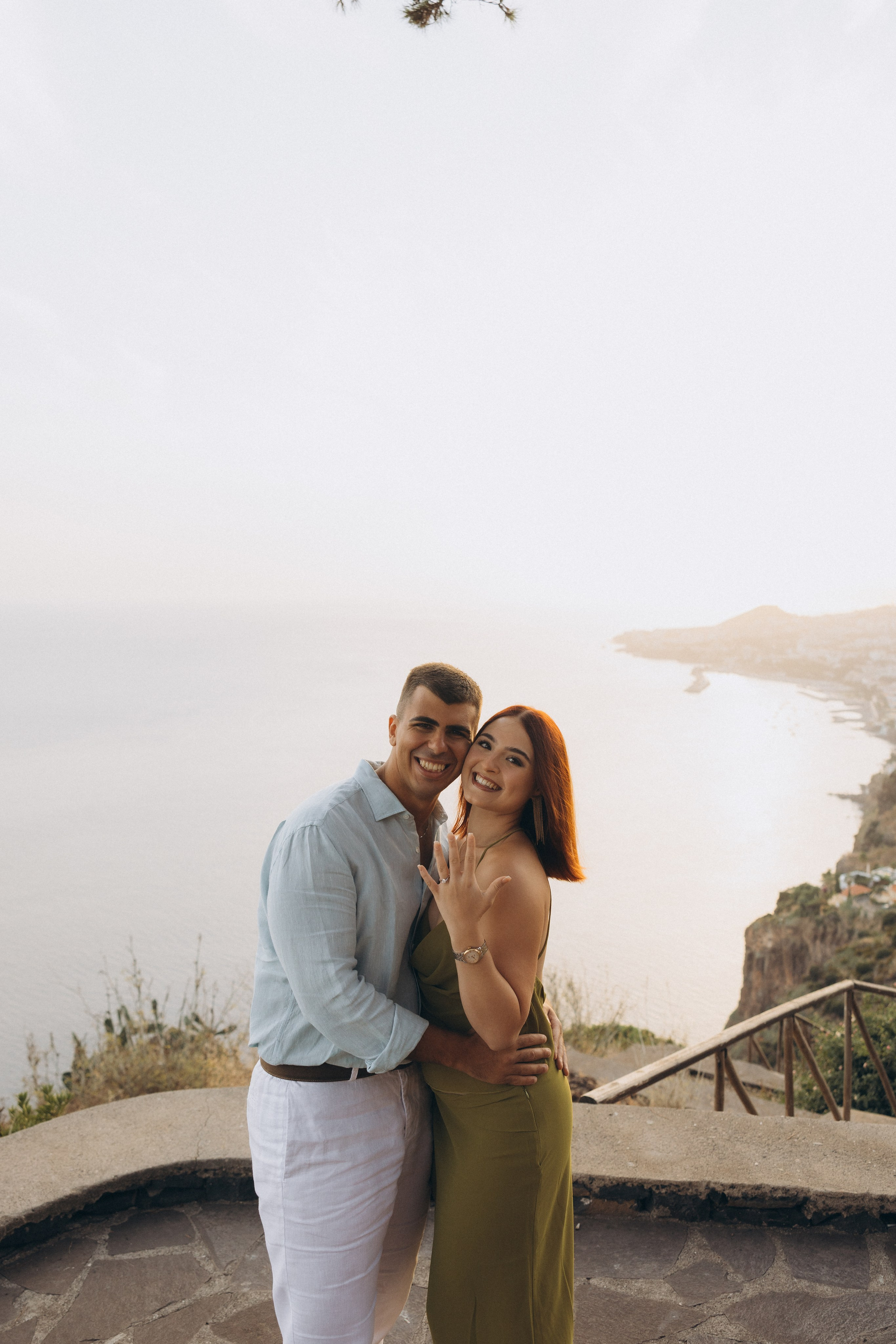 Secret Proposal at a Funchal Viewpoint Overlooking the Atlantic Ocean, Madeira