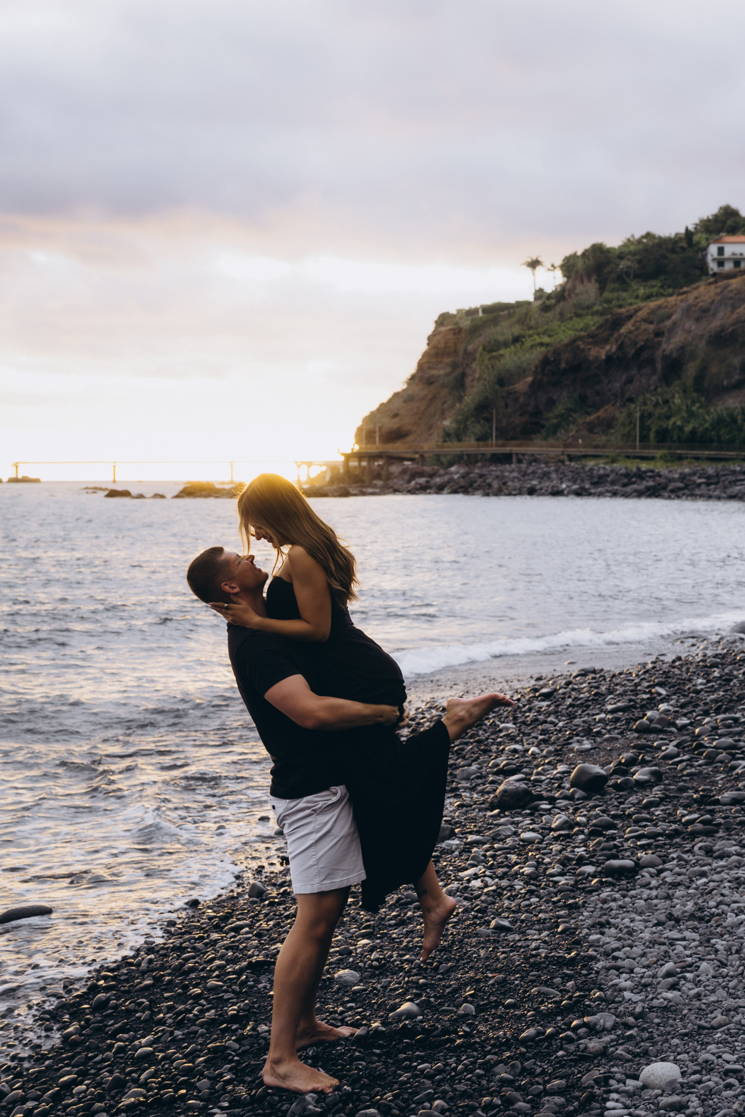 Couple Mini Photoshoot at Sunset on Formosa Beach, Madeira | Romantic Photography