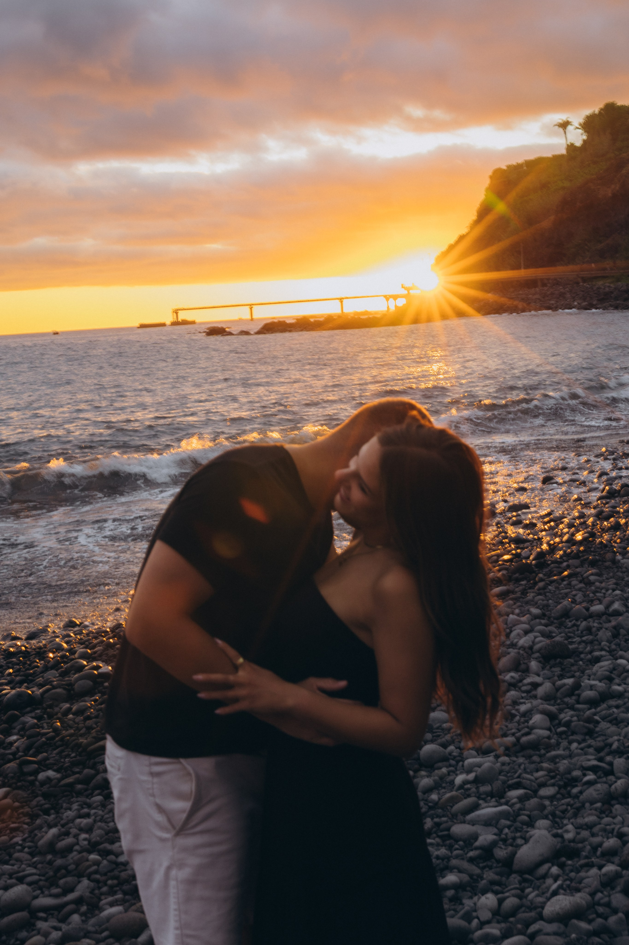 Couple Mini Photoshoot at Sunset on Formosa Beach, Madeira | Romantic Photography