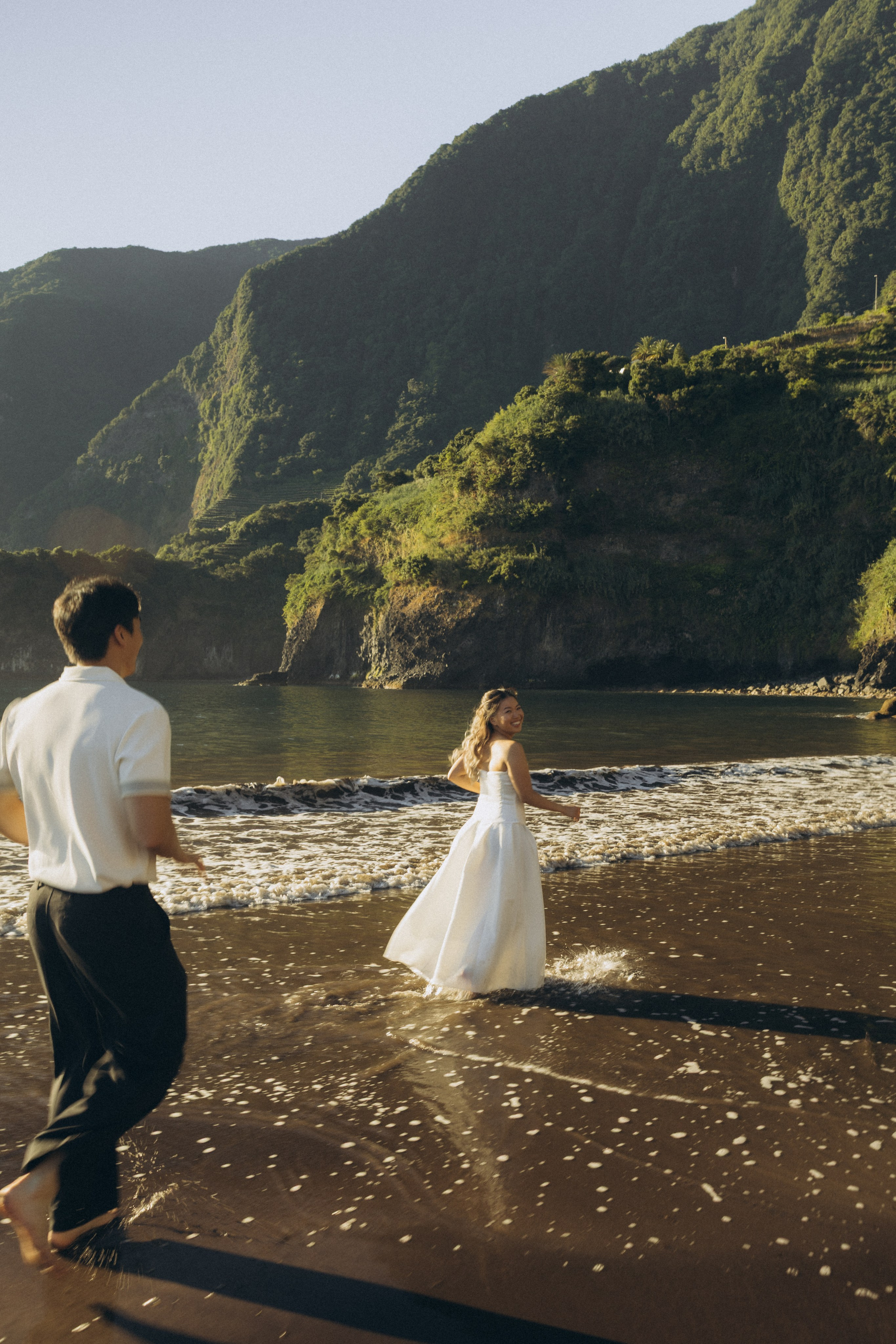 Honeymoon Photoshoot at Seixal Beach & Fanal Forest | Madeira Couple Photographer