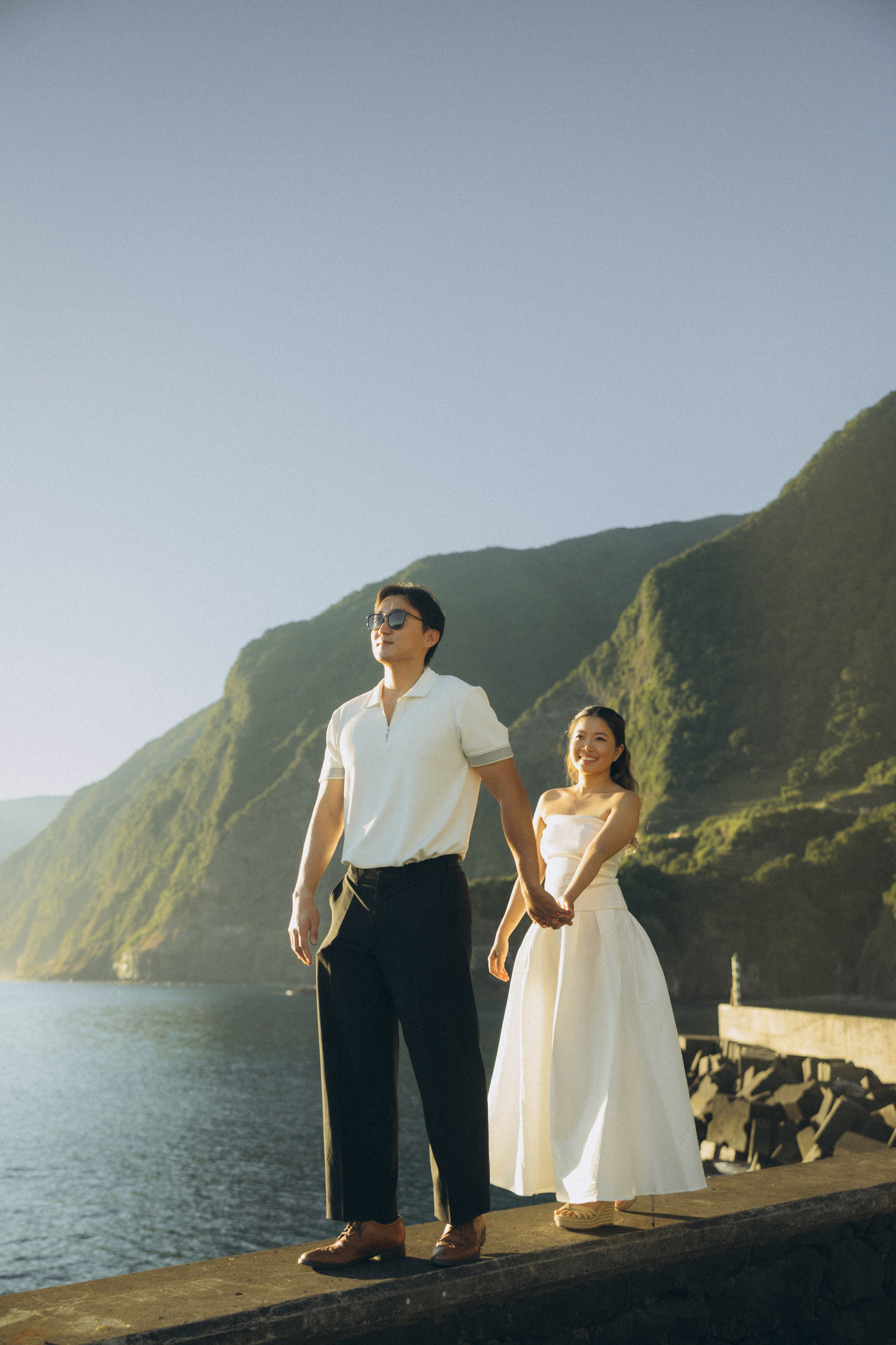 Honeymoon Photoshoot at Seixal Beach & Fanal Forest | Madeira Couple Photographer
